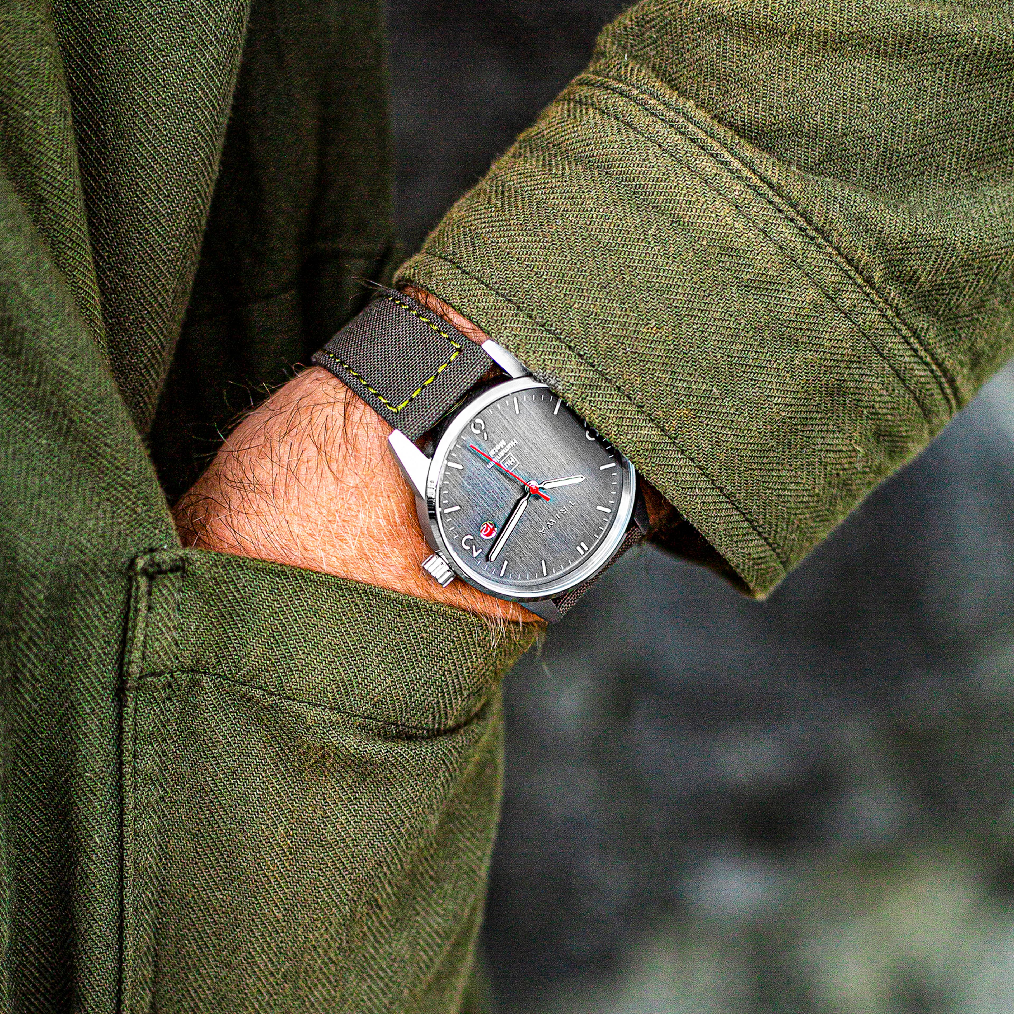Hu39D Slate - zeleni sat - 3