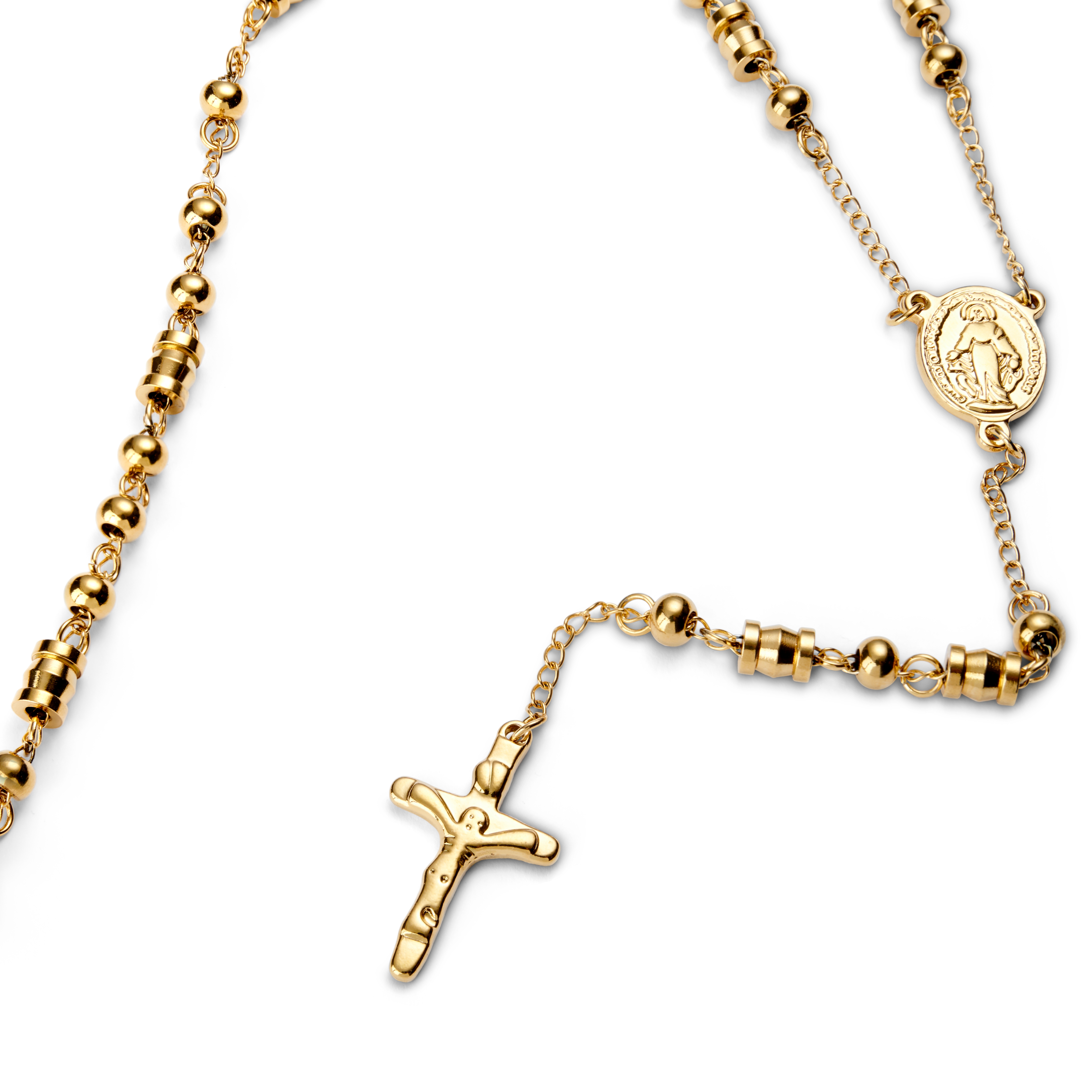 Collar rosario dorado - 3