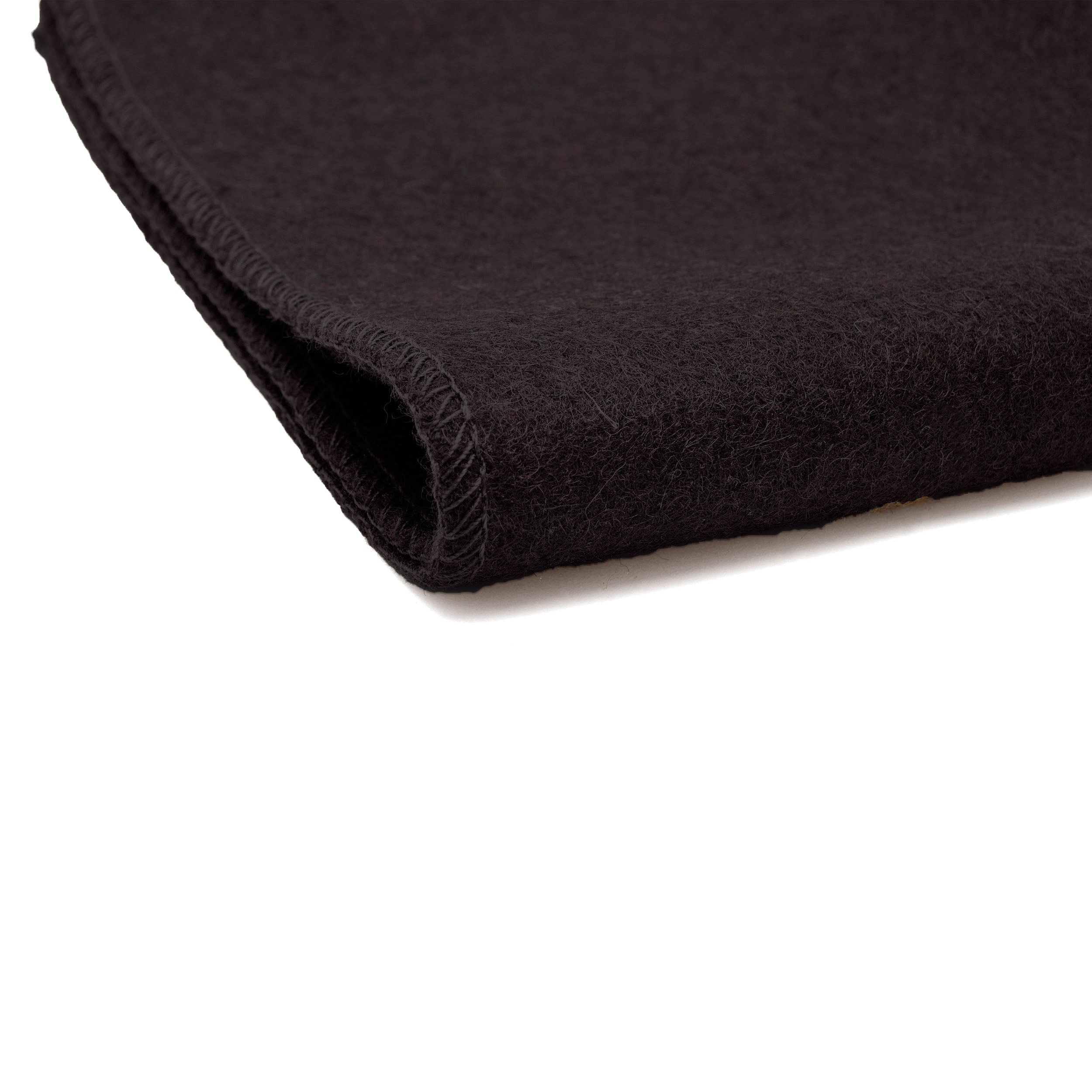 Dark Brown Handmade Pocket square in Wool - 3