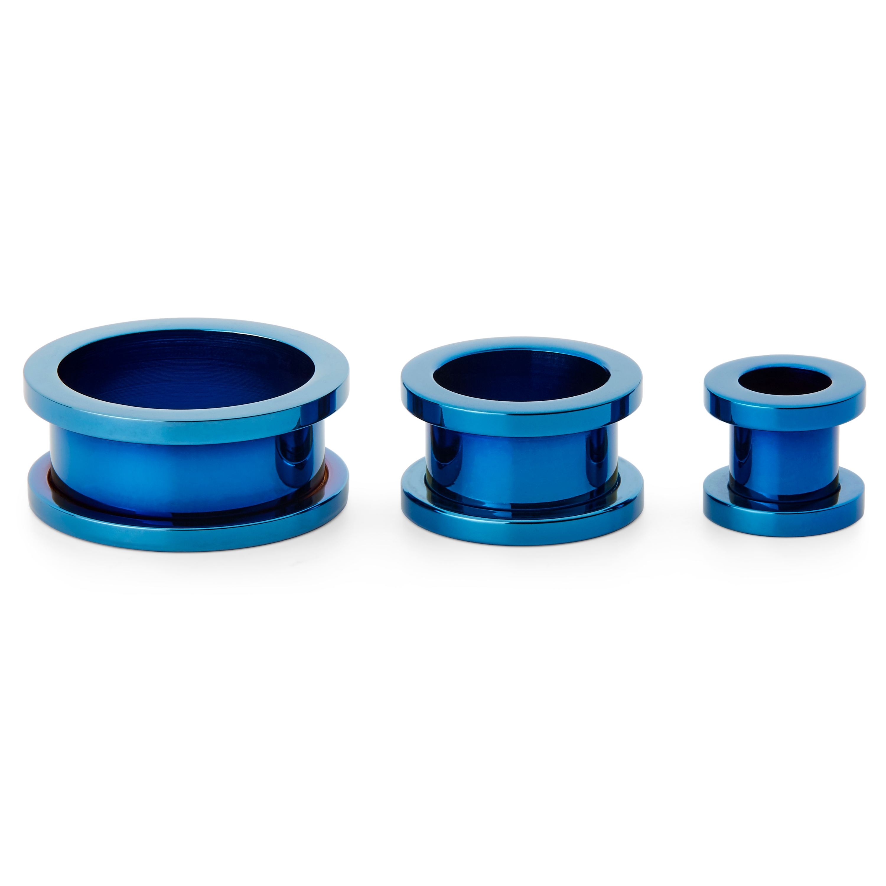 Thick-Rimmed Blue Steel Ear Tunnel  - 2