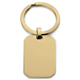 Gold-Tone Stainless Steel Keyring