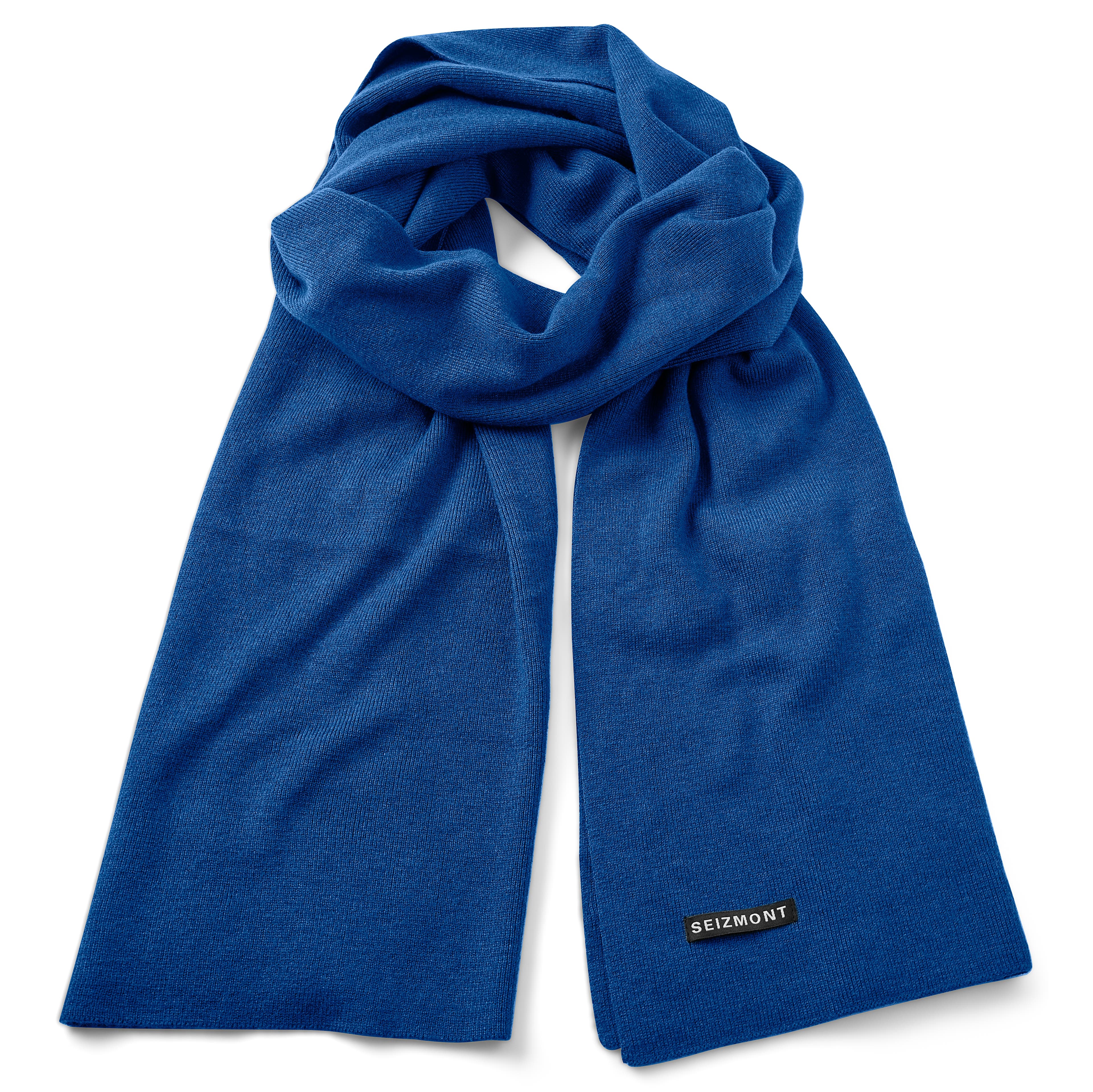 Hiems | Niebieski szalik z mieszanki wełny