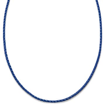 Tenvis | 3 mm Blå Læder Halskæde