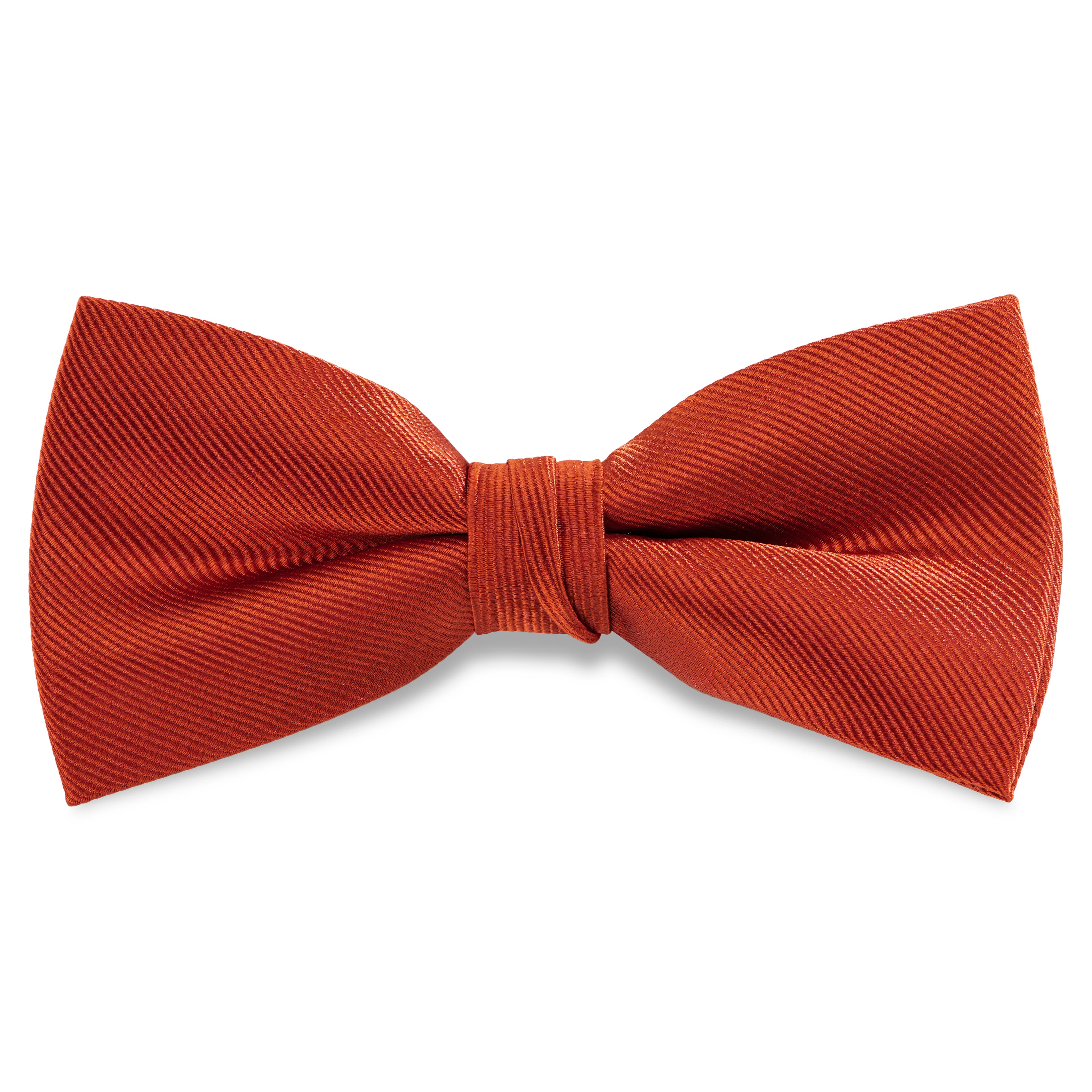Orange Pre-Tied Silk-Twill Bow Tie 