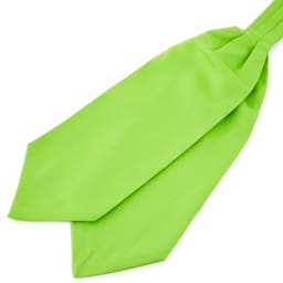 Едноцветна лимоненозелена ретро вратовръзка