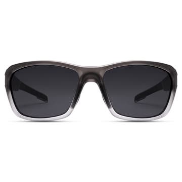 Polarised Gradient Grey Sports Sunglasses with Black Lenses Polarised Gradient Grey Sports Sunglasses with Black Lenses