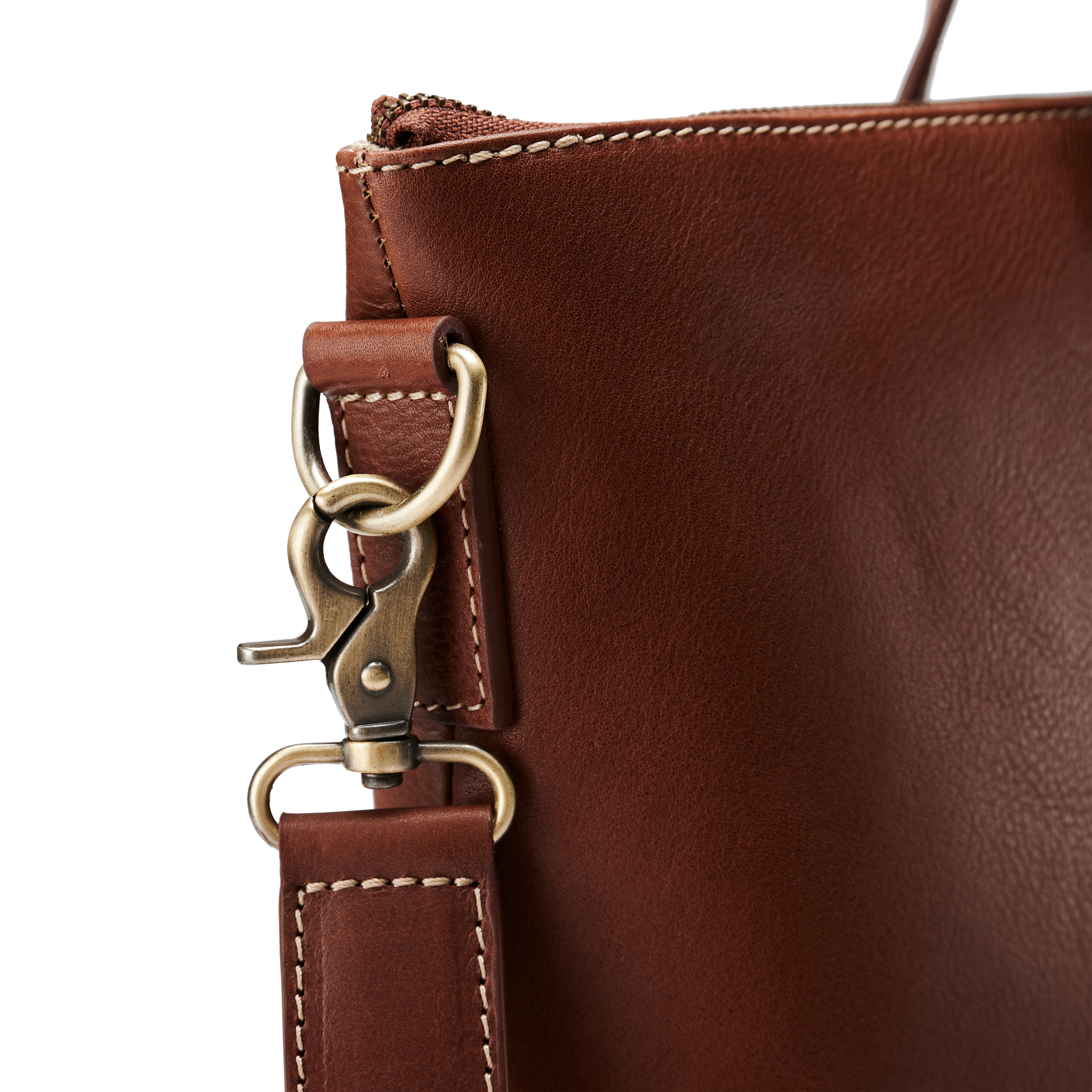 Borsa tote Felix in pelle marrone chiaro - 9