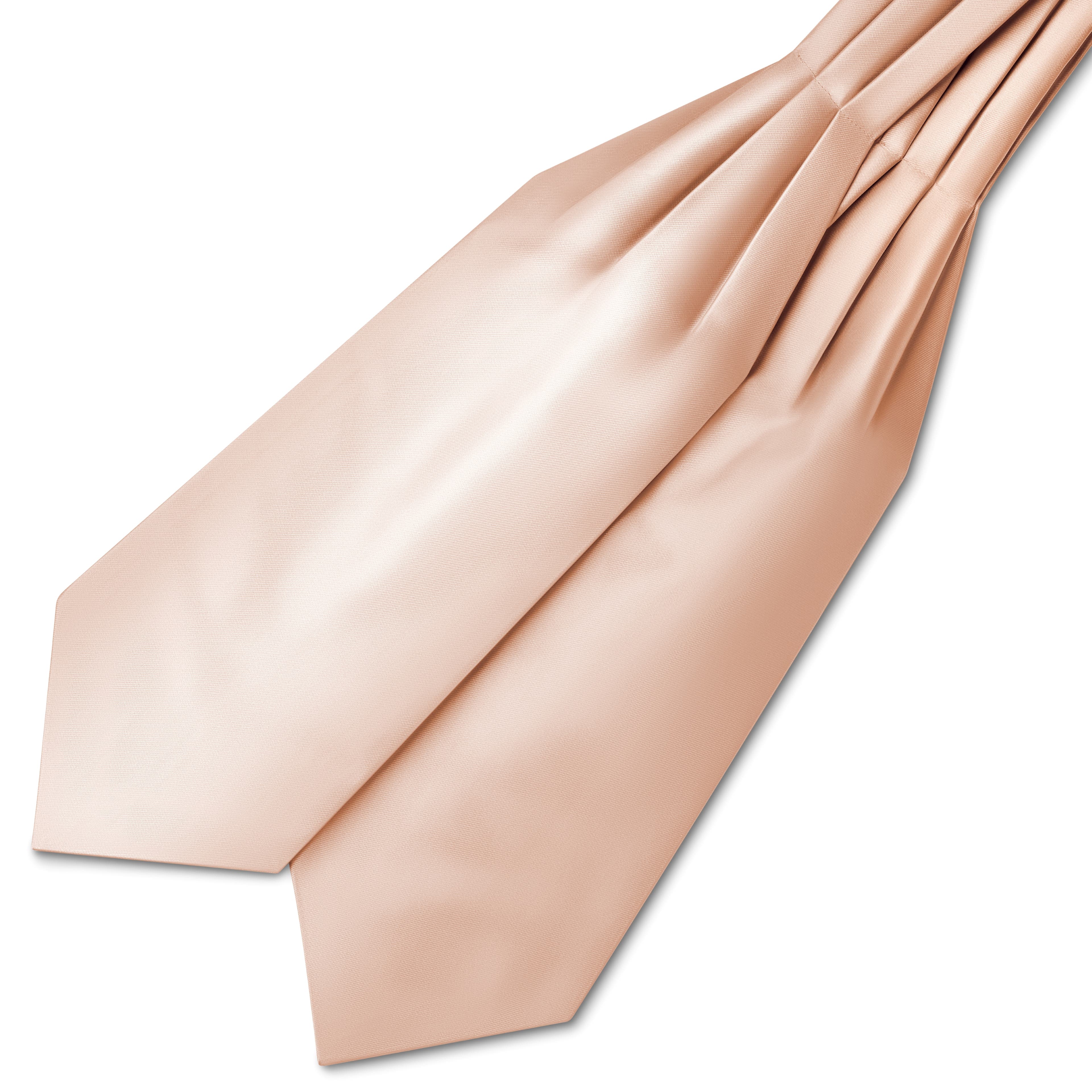 Saténový kravatový šál vo farbe ruží