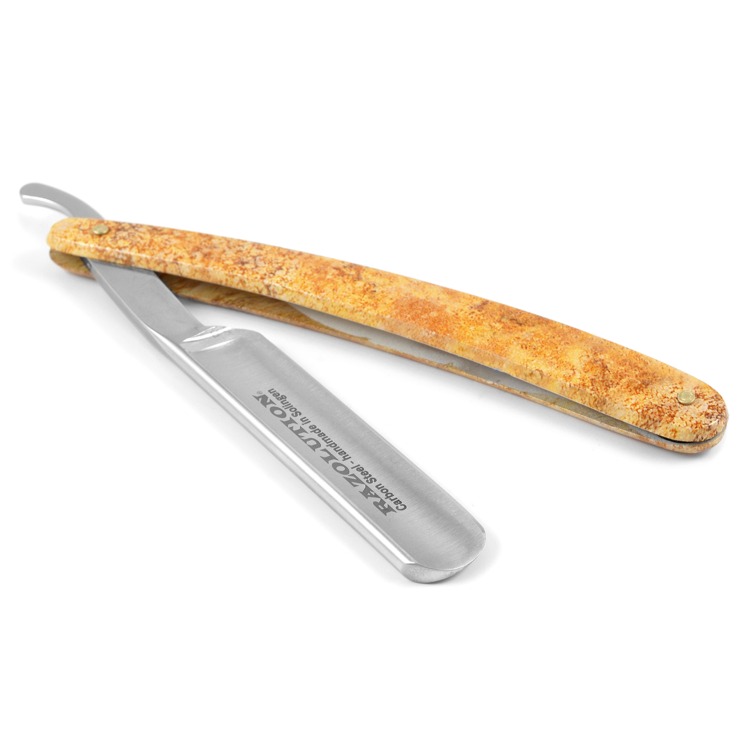 Kohlenstoffstahl Rasiermesser in Bernsteinfarbe - 4