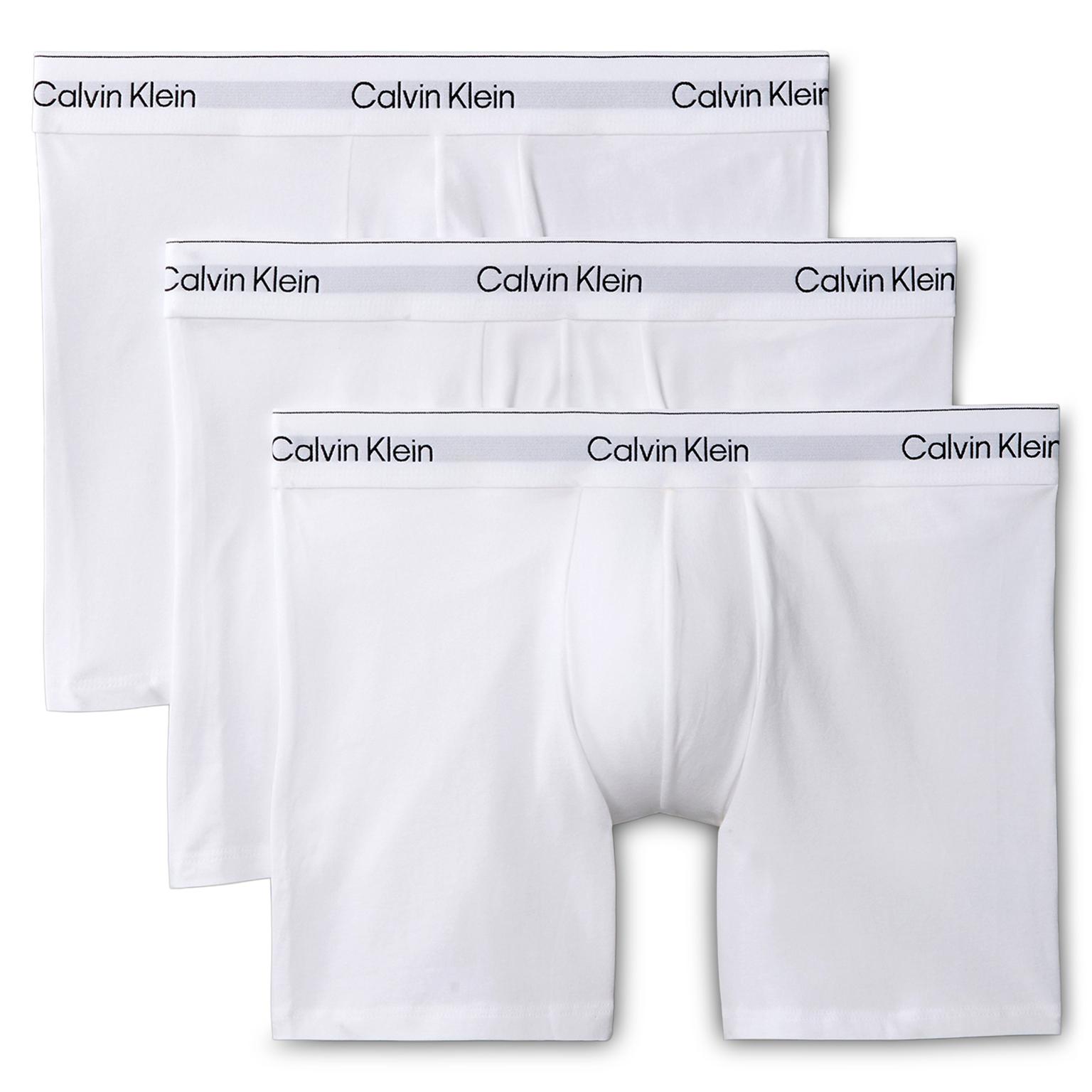Set de 3 perechi de boxeri albi Calvin Klein Boxer Brief Set de 3 perechi de boxeri albi Calvin Klein Boxer Brief