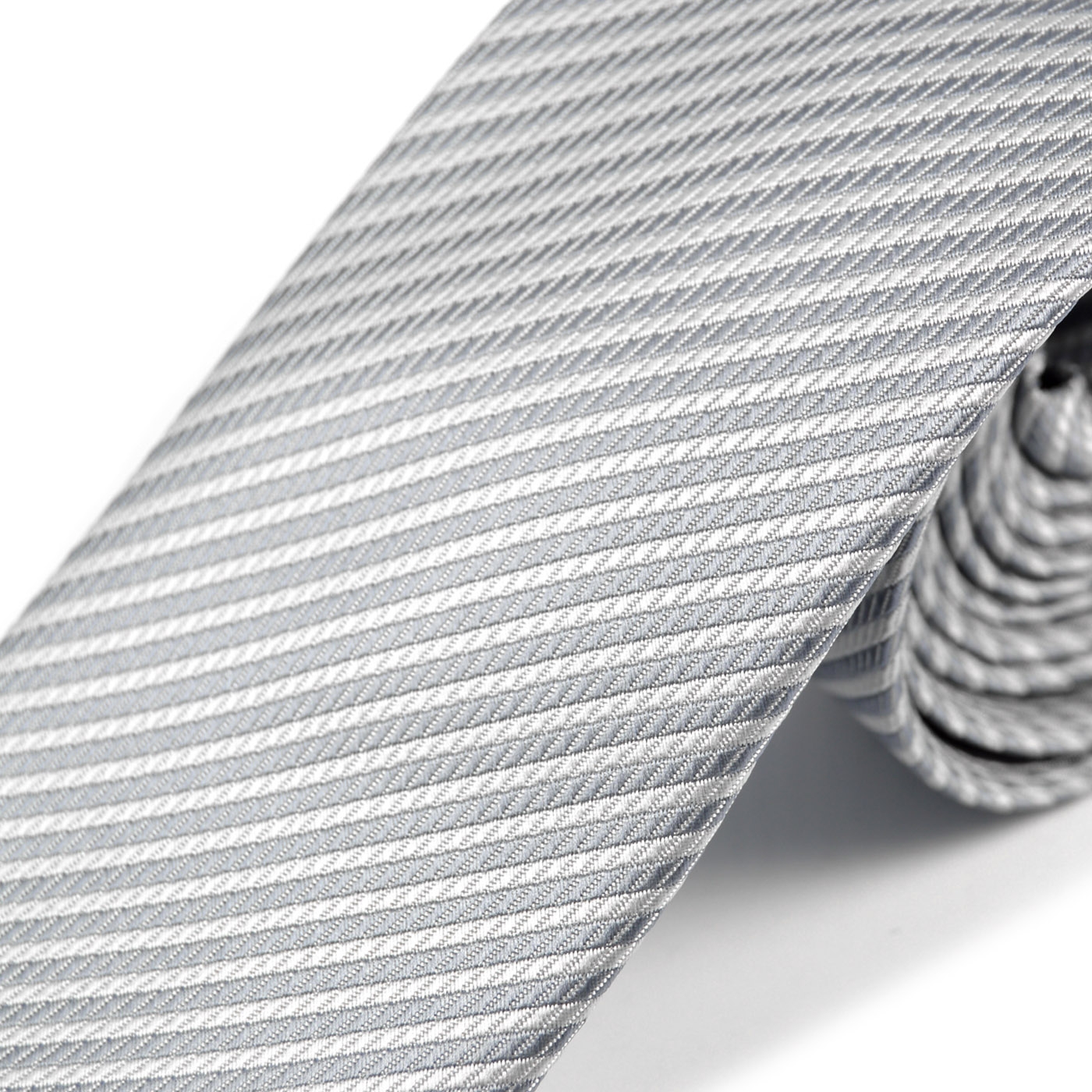 Grijze Microvezel Stropdas - 2