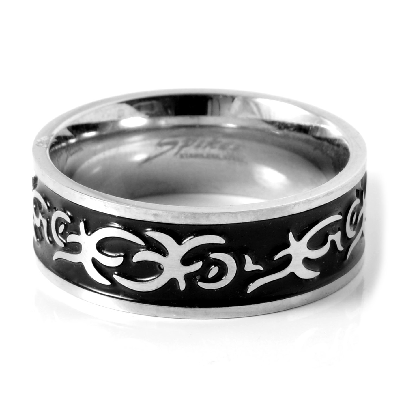 Edelstahlring mit einzigartigem Muster - 2