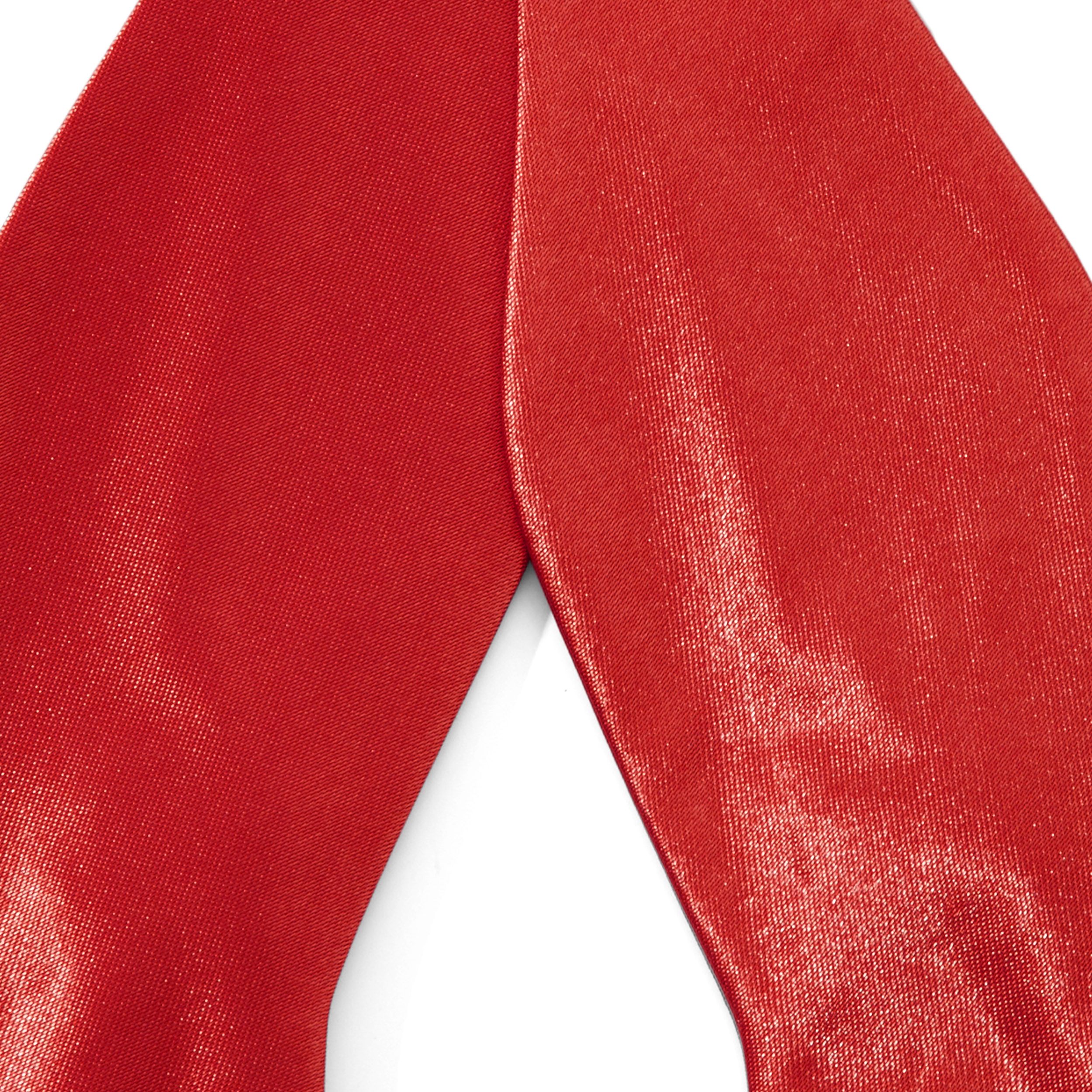 Glänzende Rote Basic Selbstbinder Fliege - 2