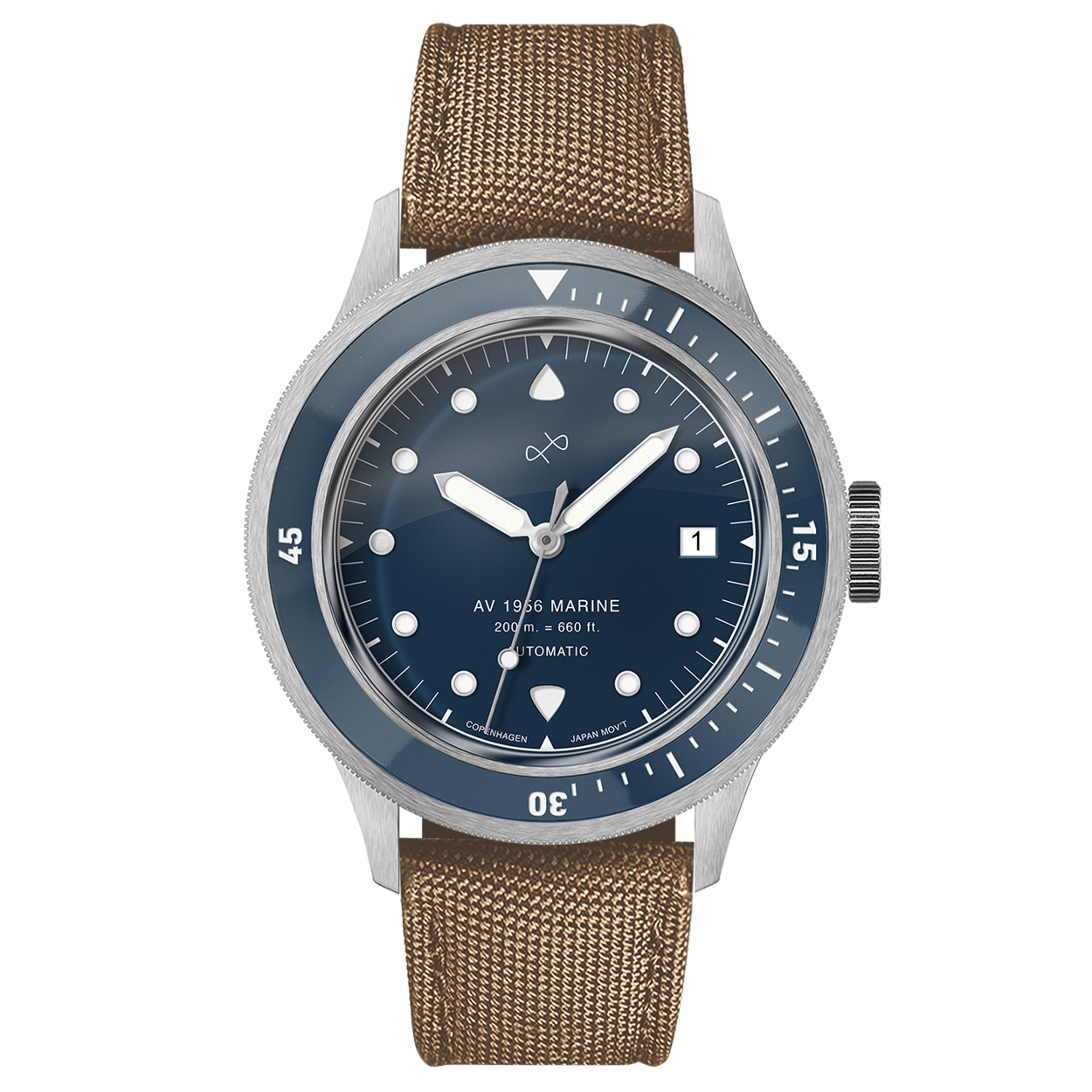 1956 Marine Automatic | Acier chirurgical & Bleu 1956 Marine Automatic | Acier chirurgical & Bleu