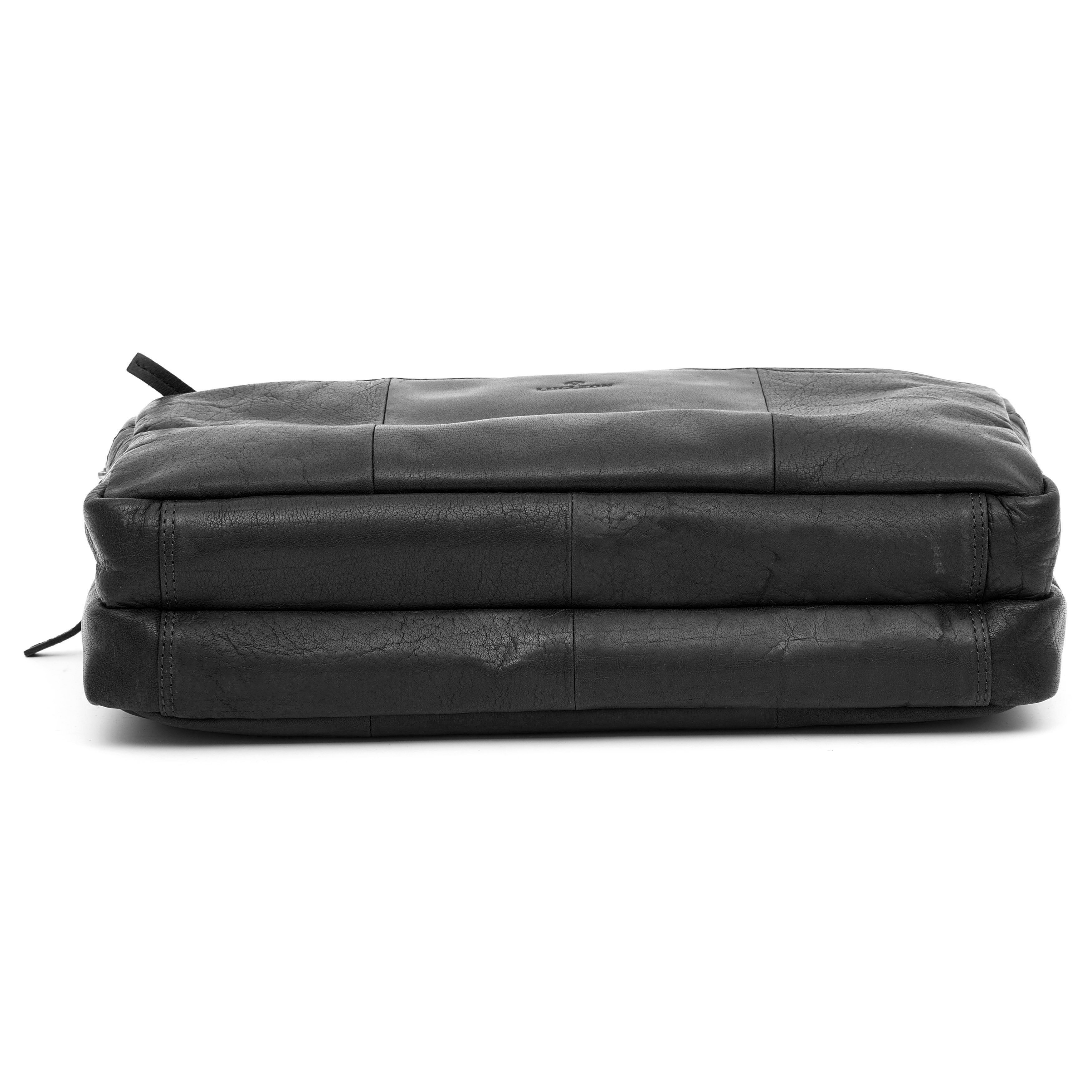 Montreal Zwart Lederen Laptoptas - 10