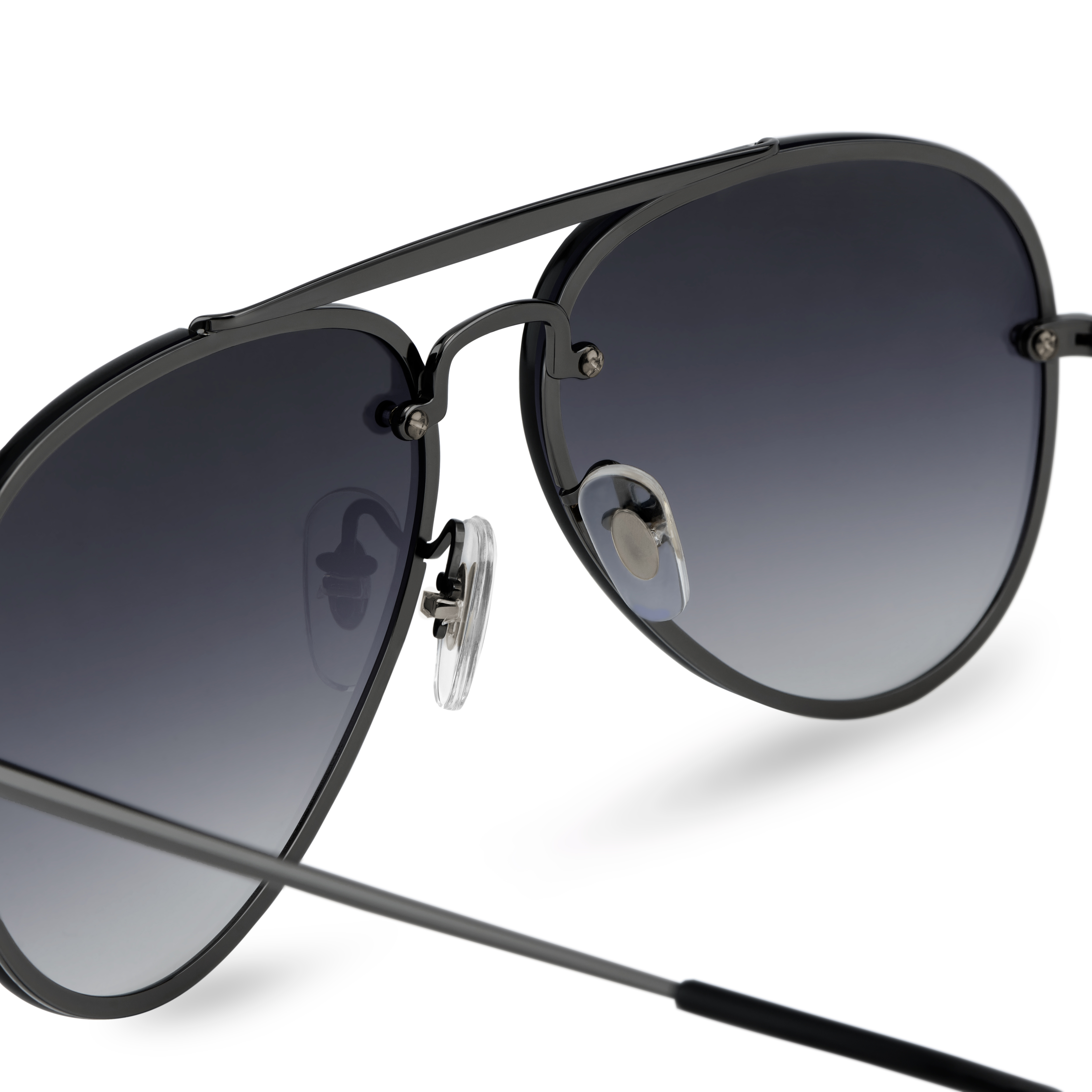 Occasus | Gafas de sol de aviador con un degradado en gris metalizado - 7
