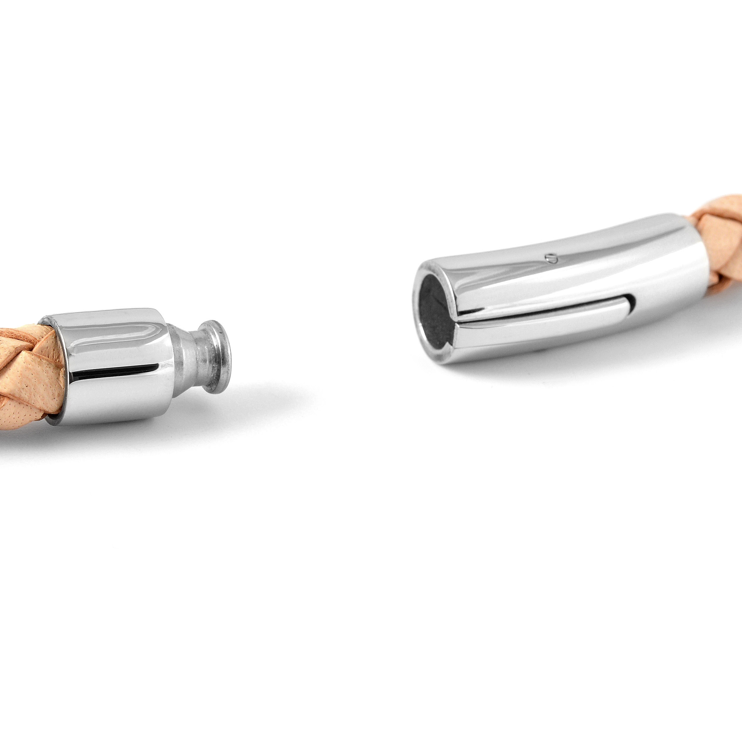 6mm Natur Twist Bolo Læderarmbånd - 3