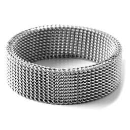 Silver-Tone Flexible Steel Ring - 2 - gallery