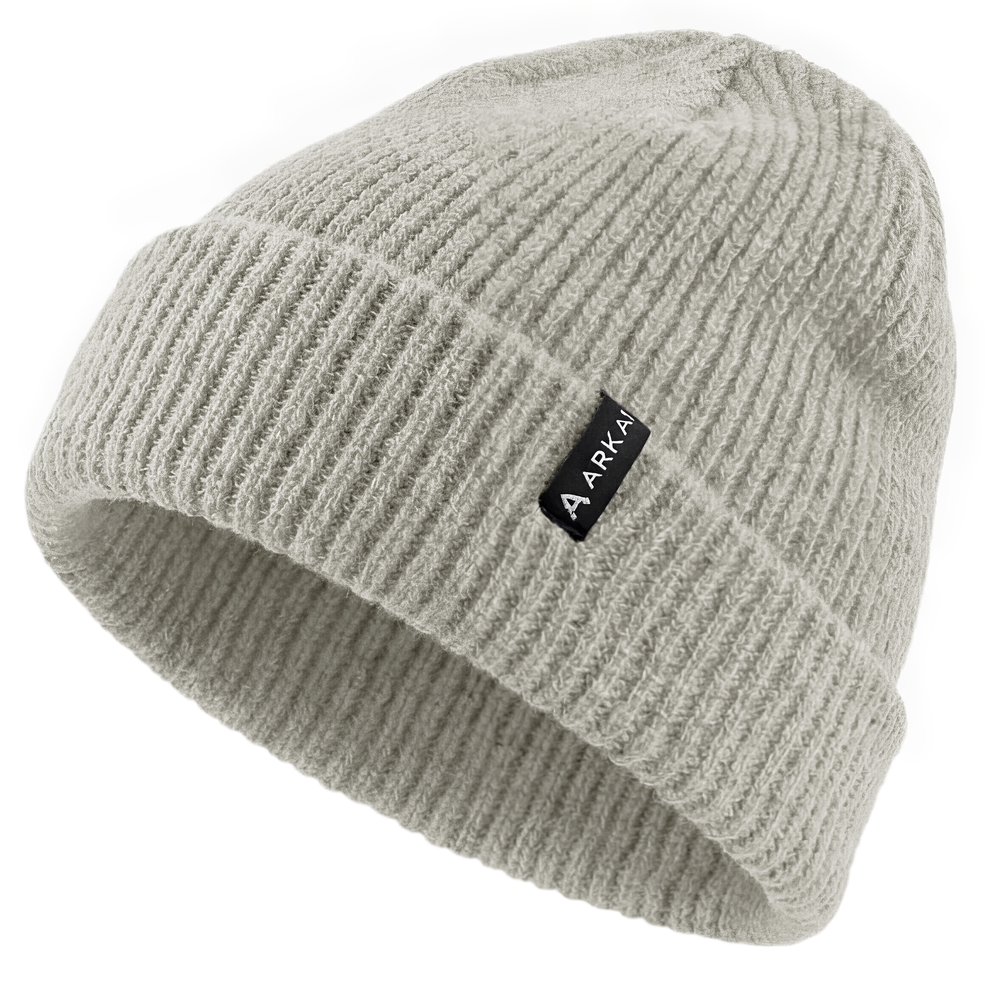 Nordic | Light Grey Rib-Knit Fisherman Beanie