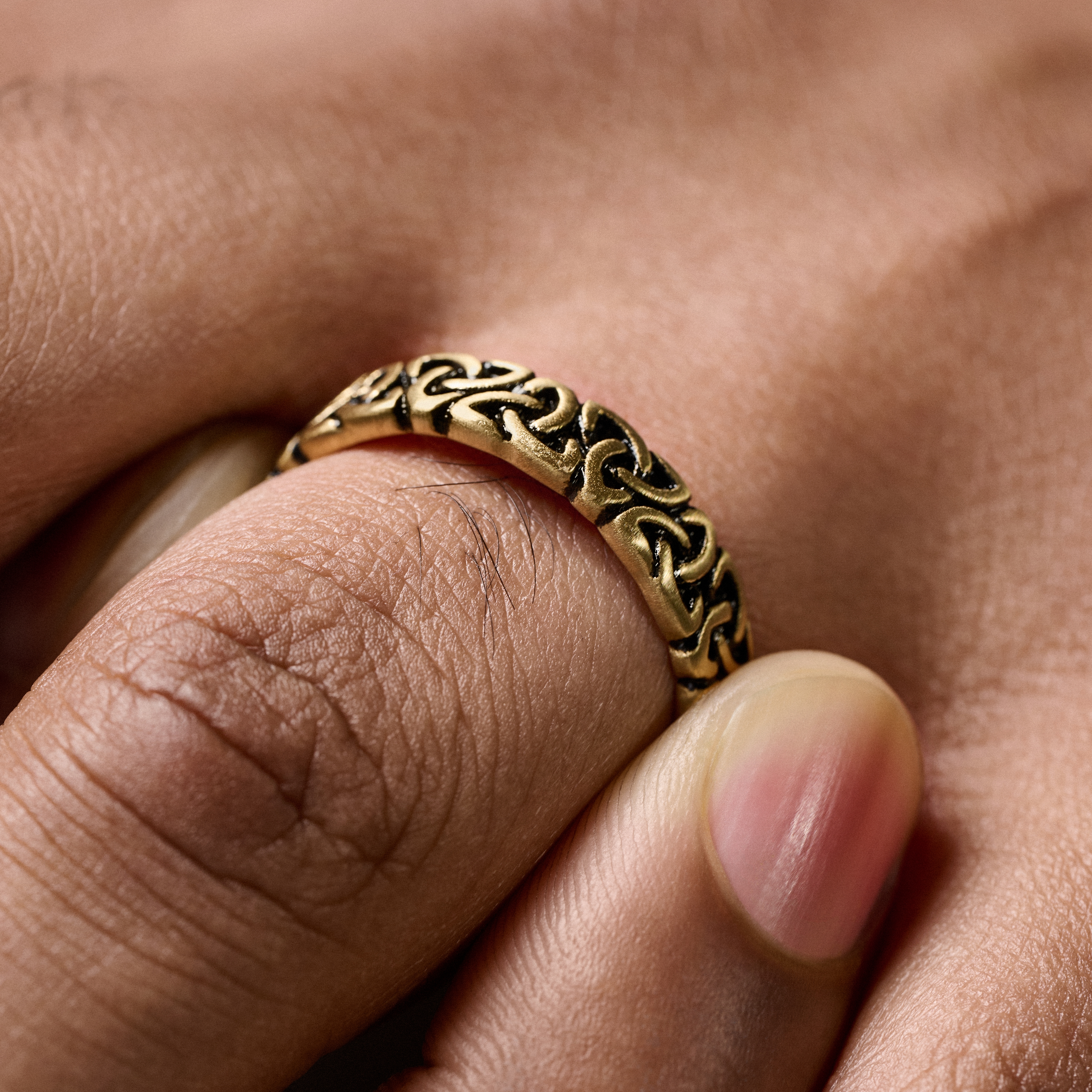 Evan Emiliano Goudkleurige Trinityknoop Ring - 2