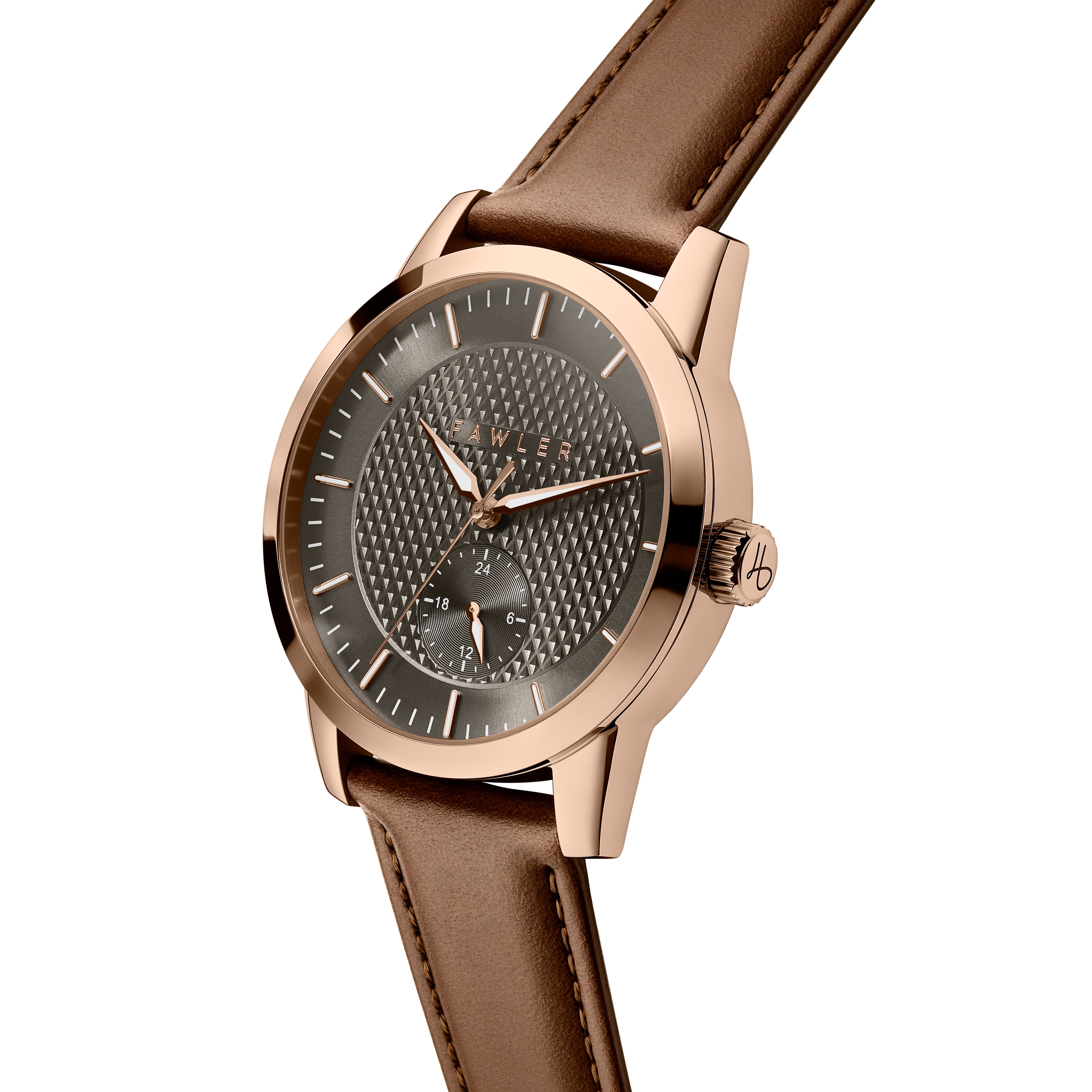 Dayton | Grey Textured Dial and Rose Gold-tone Stainless Steel Watch - 4