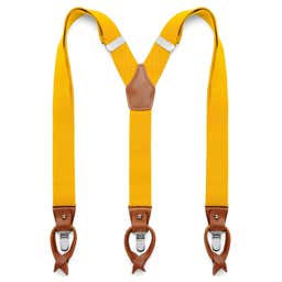 Wide Golden Yellow Convertible Suspenders