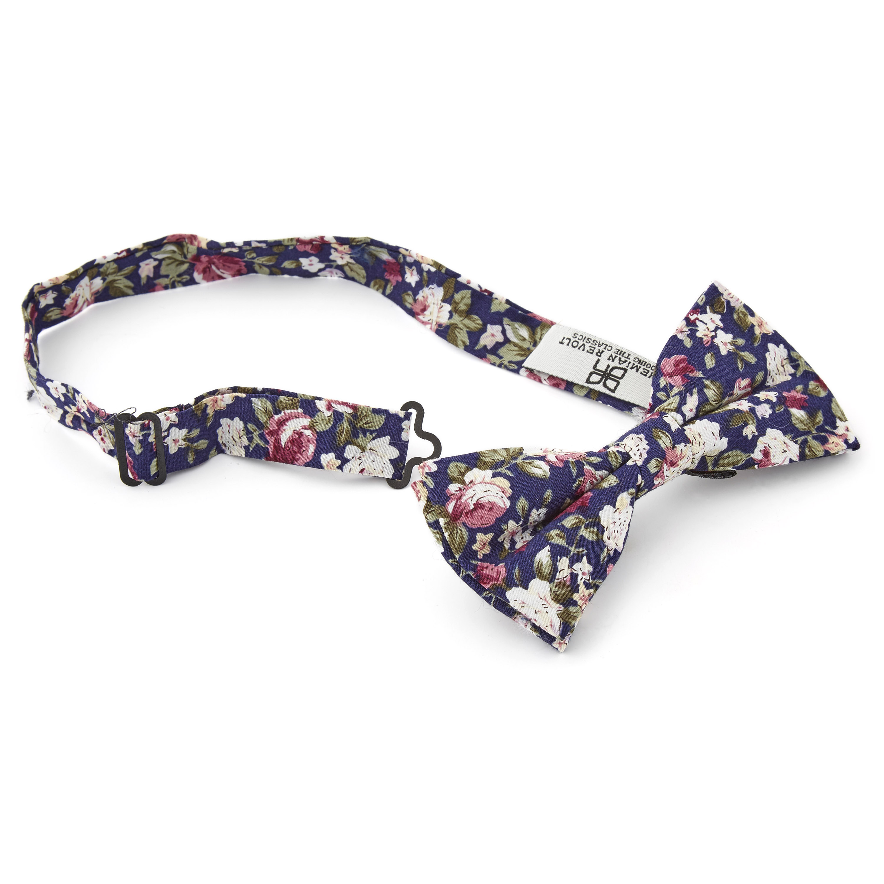 Dunkelblaue Florale Fliege - 2