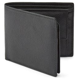 Czarny skórzany portfel blokujący RFID Smith