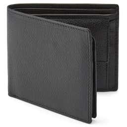 Black Leather RFID-Blocking Wallet