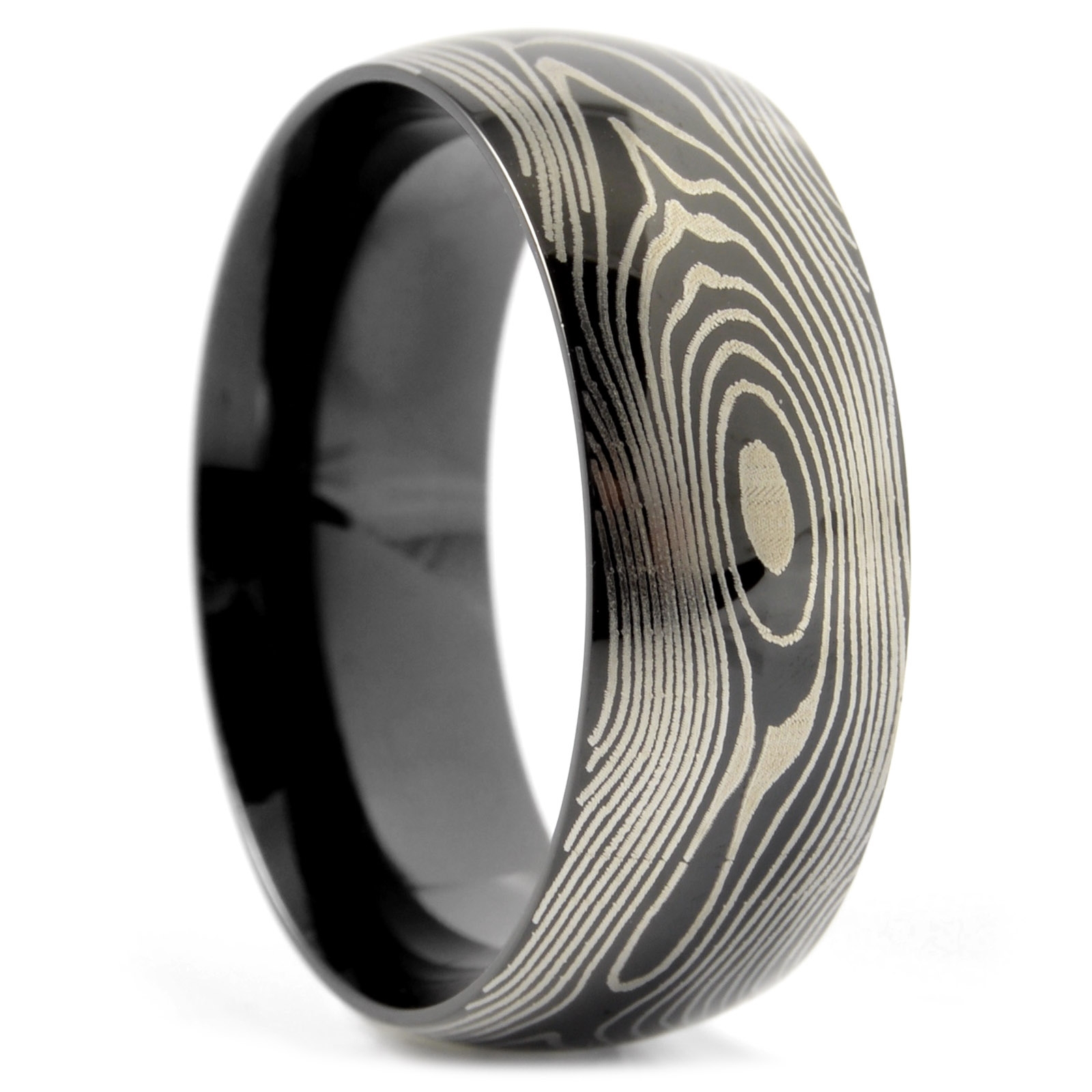 Schwarzer Zebra Stahlring - 1