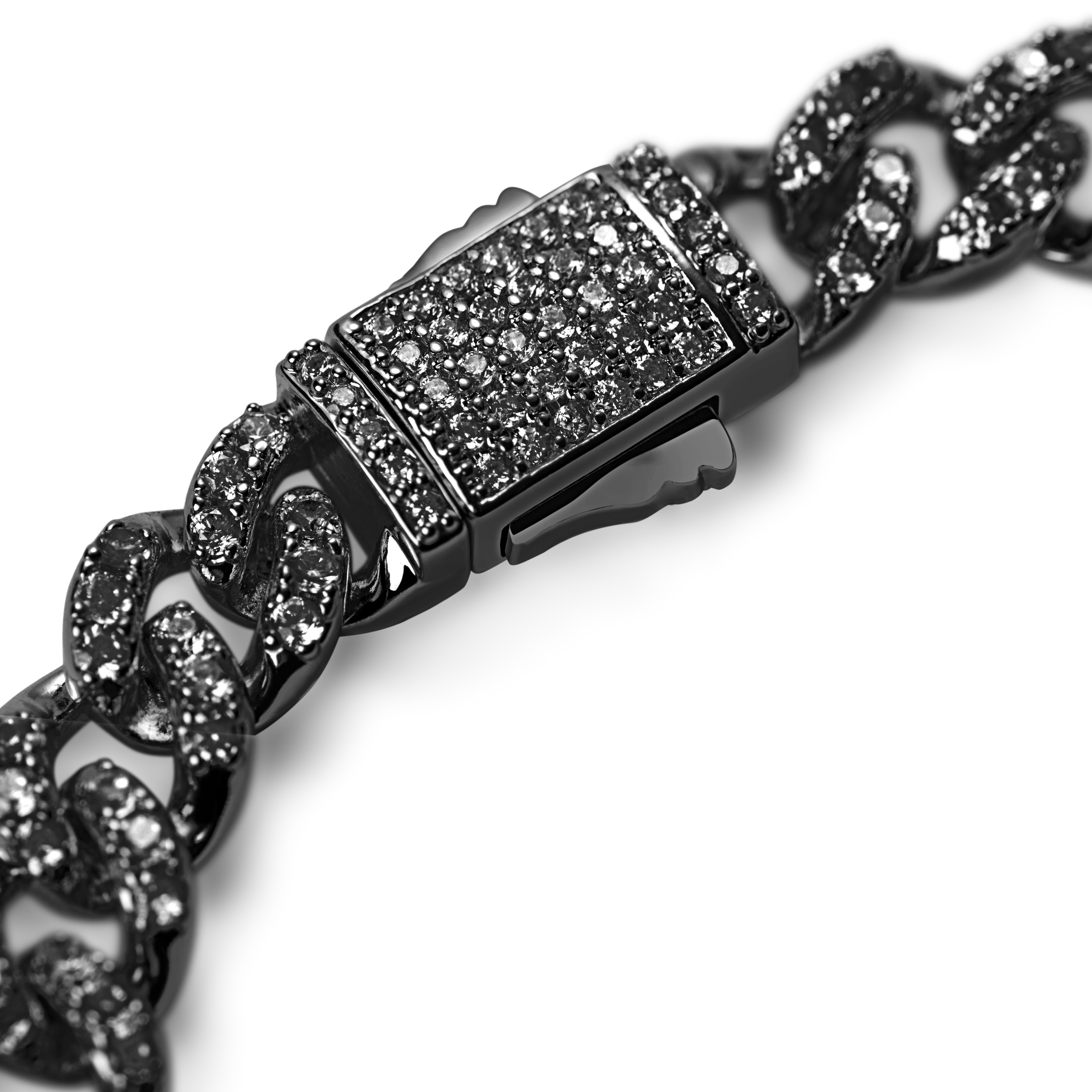 Nicos | 8 mm schwarzes, kubanisches Zirkonia-Armband | Auf Lager! | Otsu