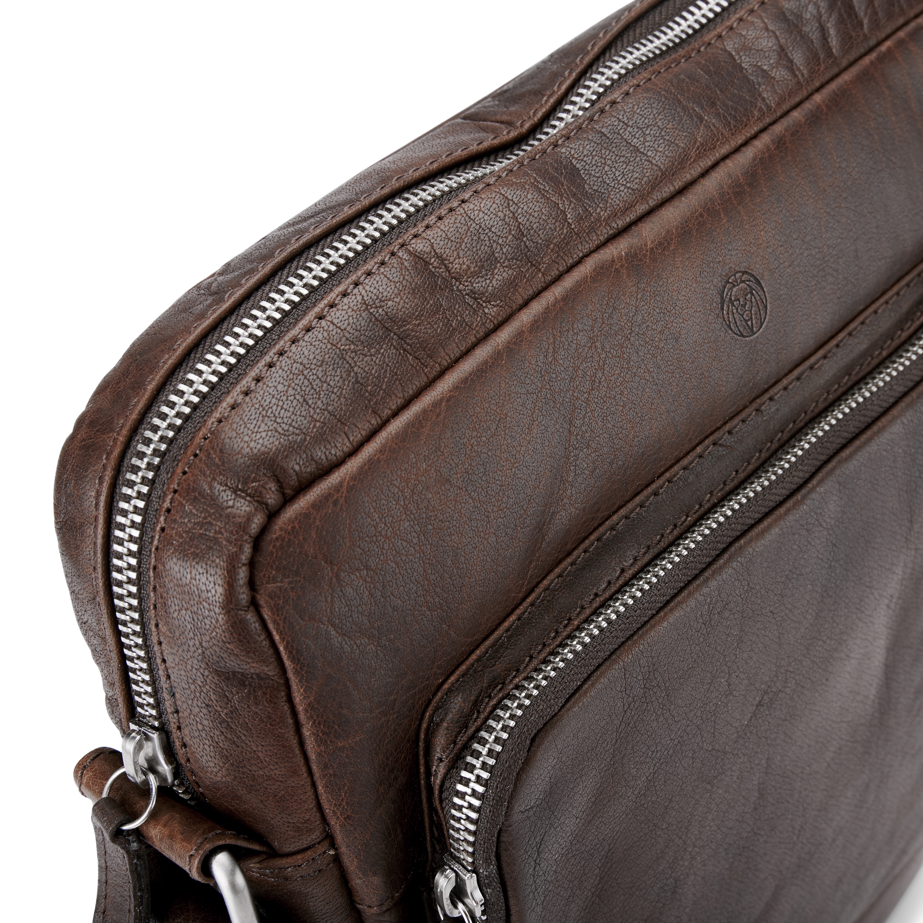 Bolso urbano clásico de cuero marrón Montreal - 9