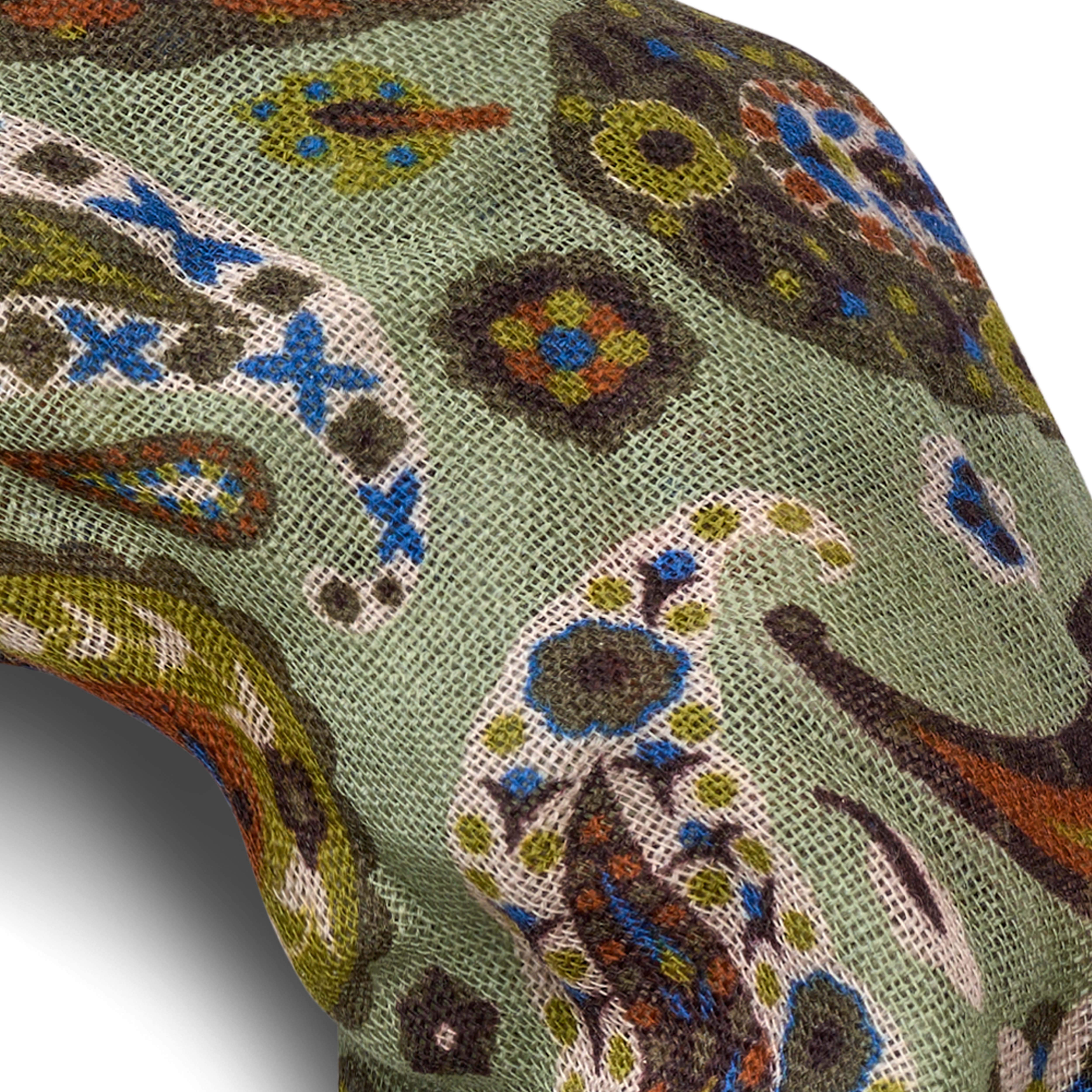 Virtuo | Sciarpa in lana con motivo paisley verde menta - 2