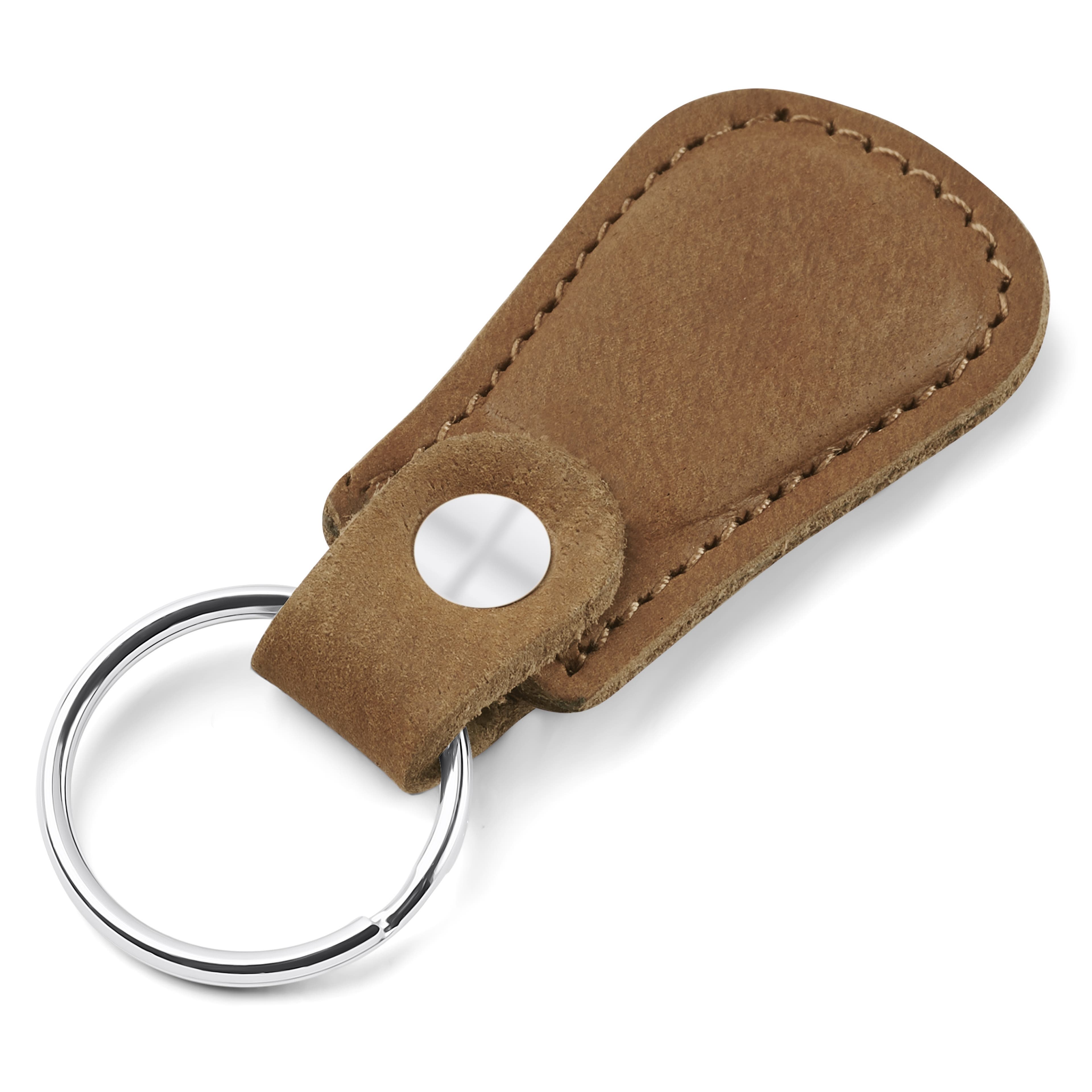 Keychain | Nougat Full-Grain Buffalo Leather | Short