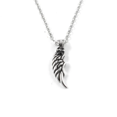 Cadena de acero con colgante de ala Cadena de acero con colgante de ala