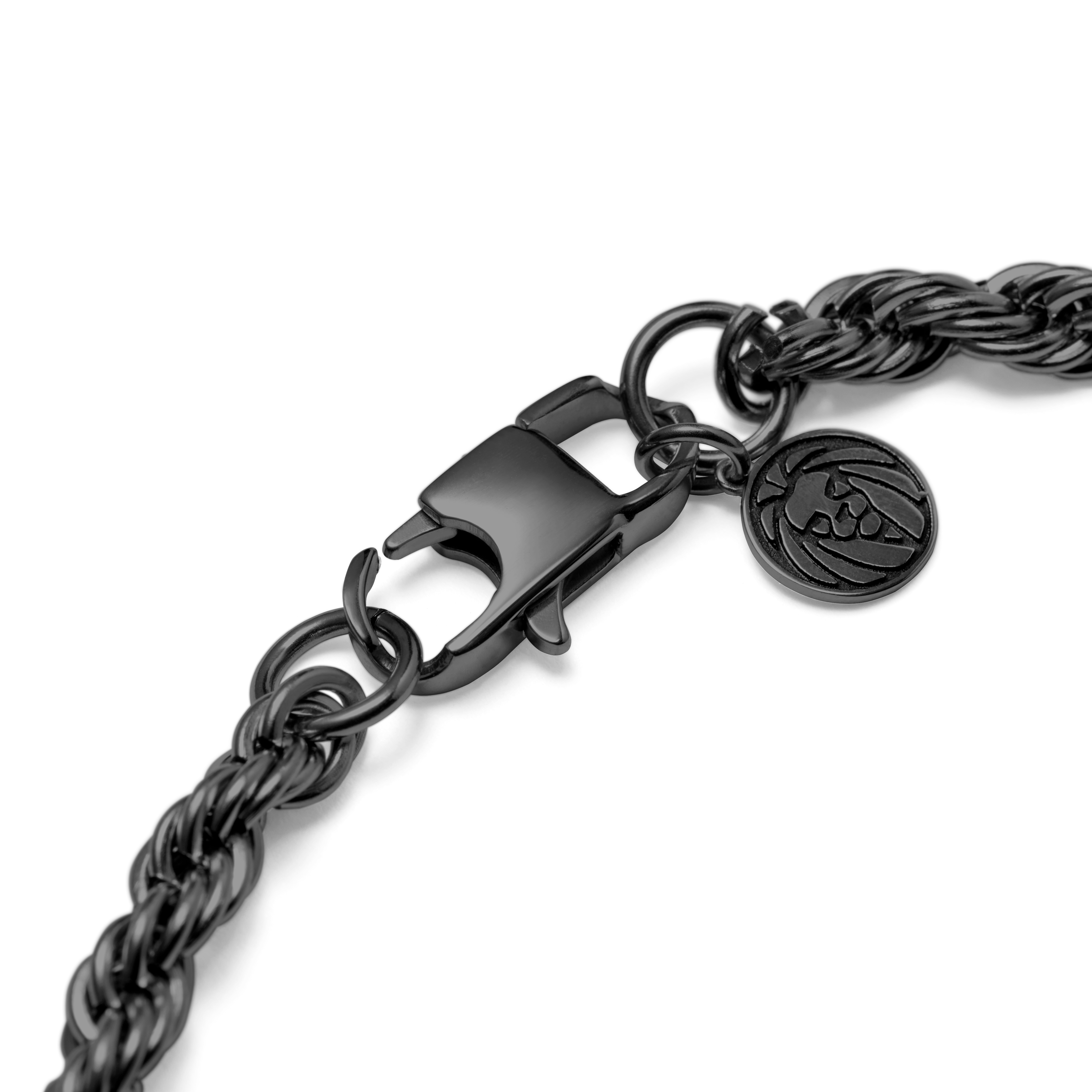 Amager | 6 mm Gunmetal Stainless Steel Rope Chain Necklace - 3