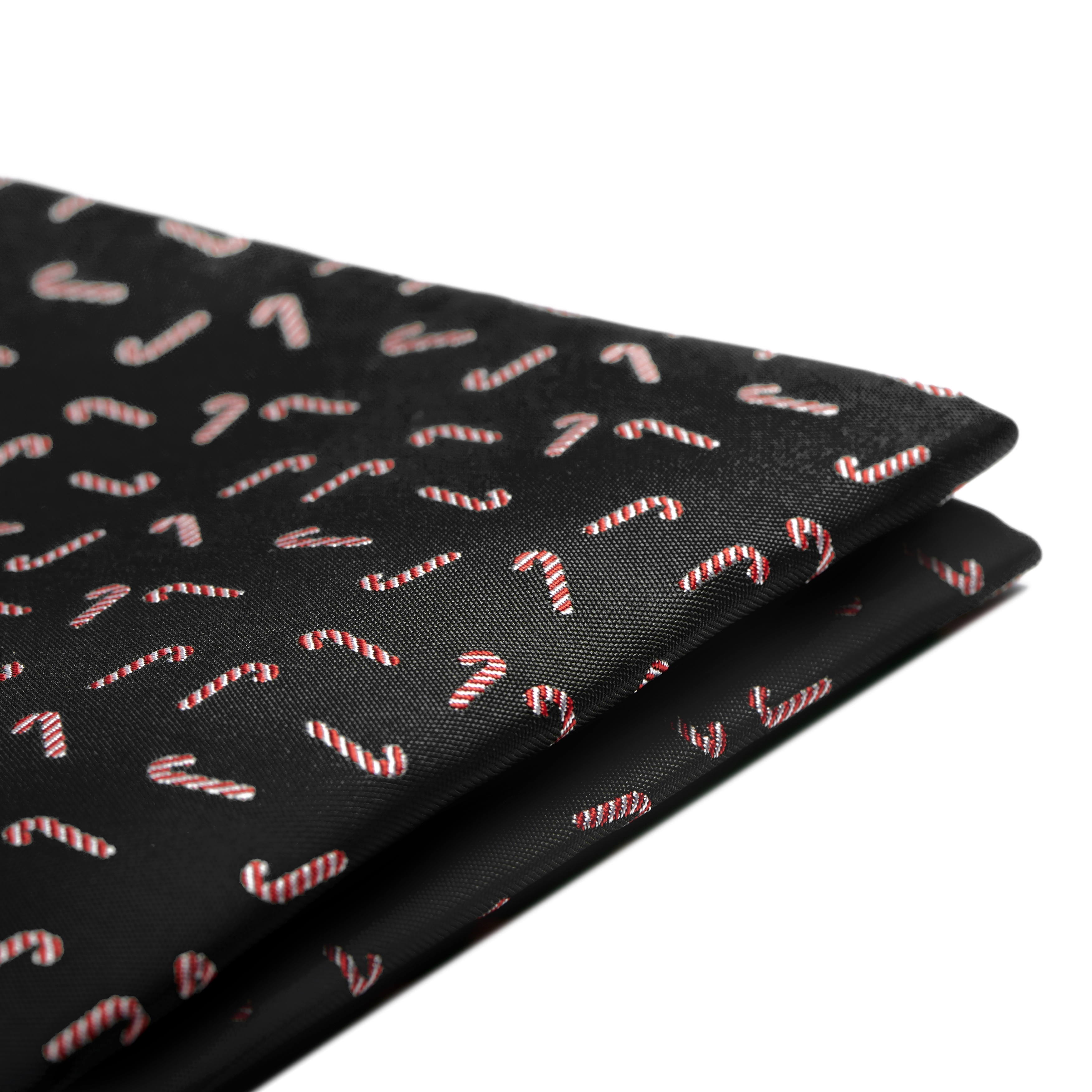 Svart lommetørkle med sukkerstenger - 3