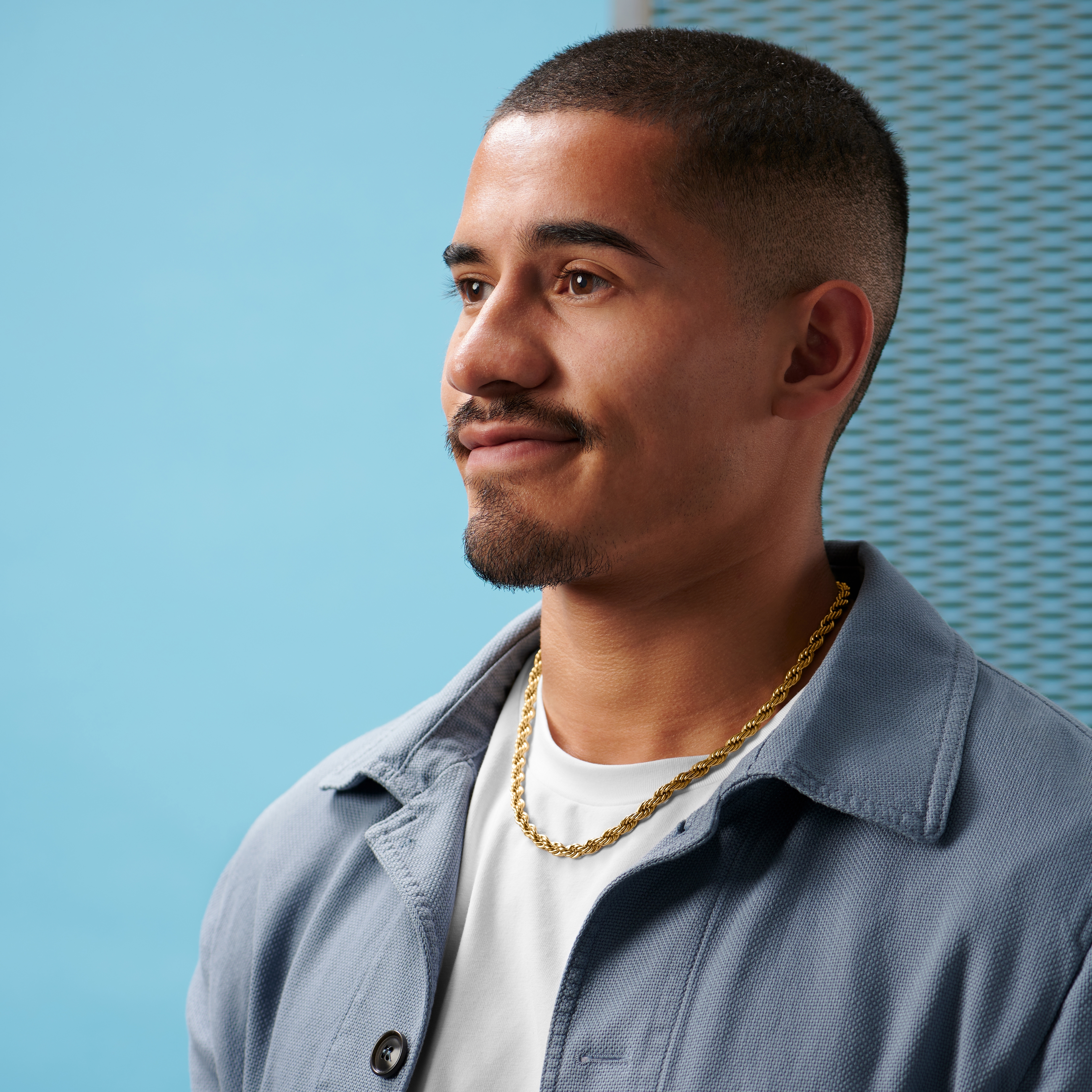 Collin Amager zlata verižica širine 6 mm z vrvnim vzorcem - 4