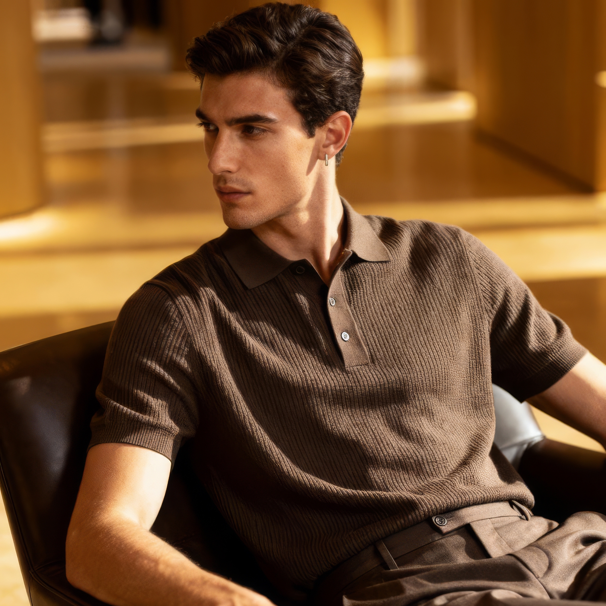 Huggie | Thin 8 mm Sterling Silver Flat Hoop Earring - 3