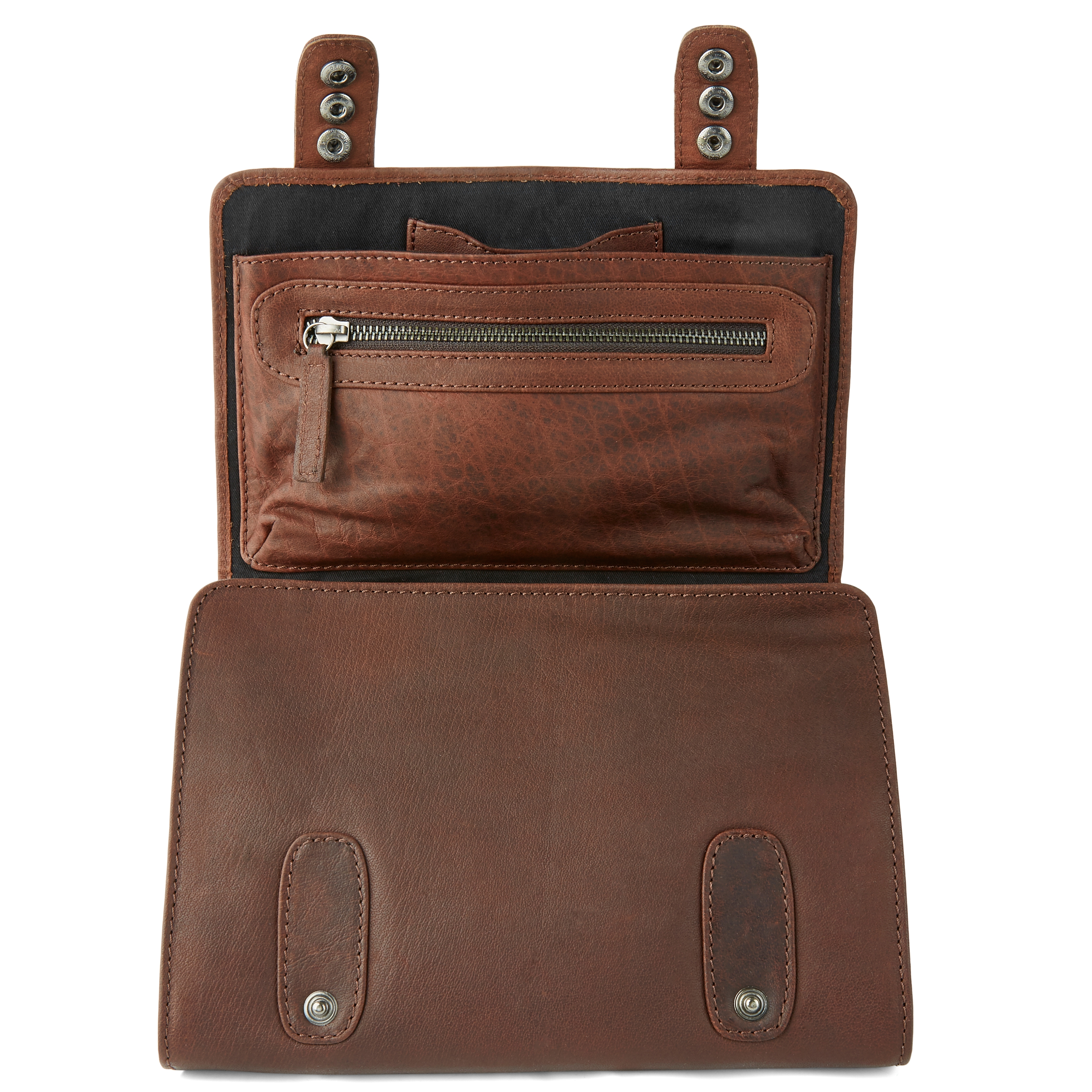 Oxford Brown Hanging Toiletry Kit Leather Bag - 5