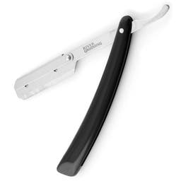 Navaja de afeitar de acero para cuchillas desechables en negro