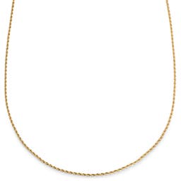 Essentials | Collar de cadena de cuerda dorado de 2 mm