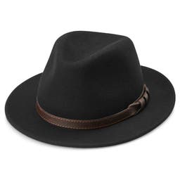 Felt Fedora Hat with Leather Band
