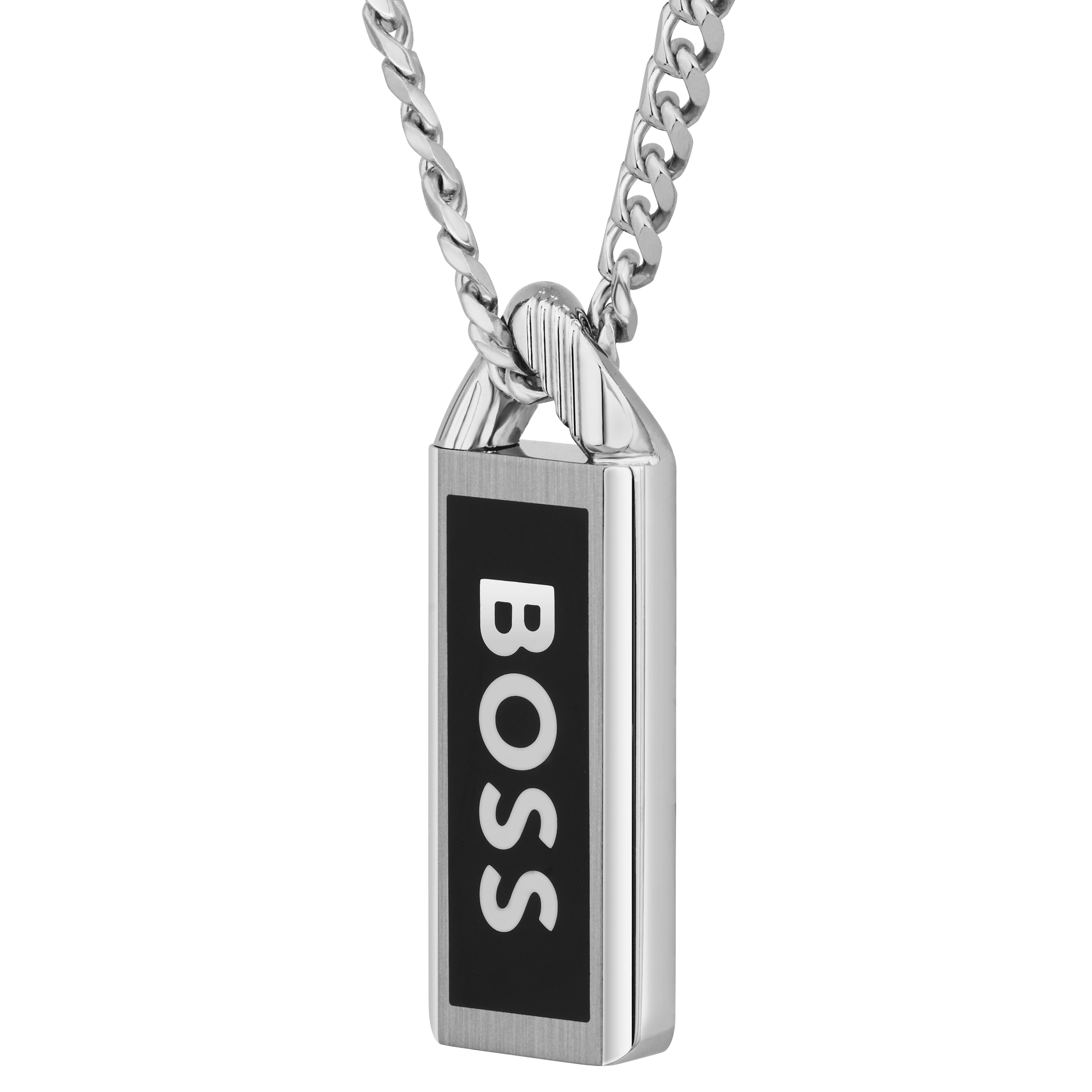 Silver-tone BOSS Kassy Emblem Necklace - 5