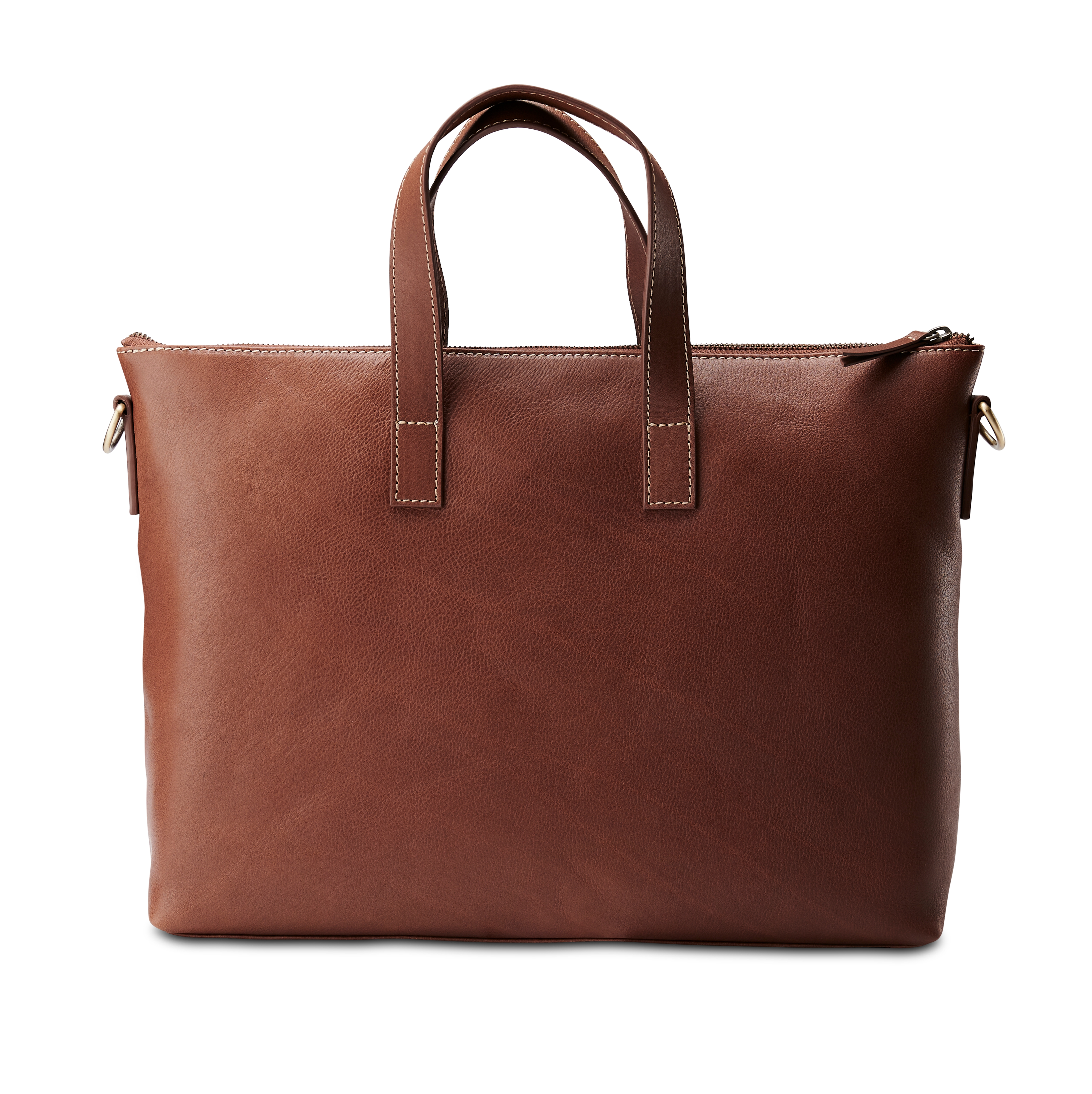 Kasztanowa skórzana torba na ramię Felix - 5