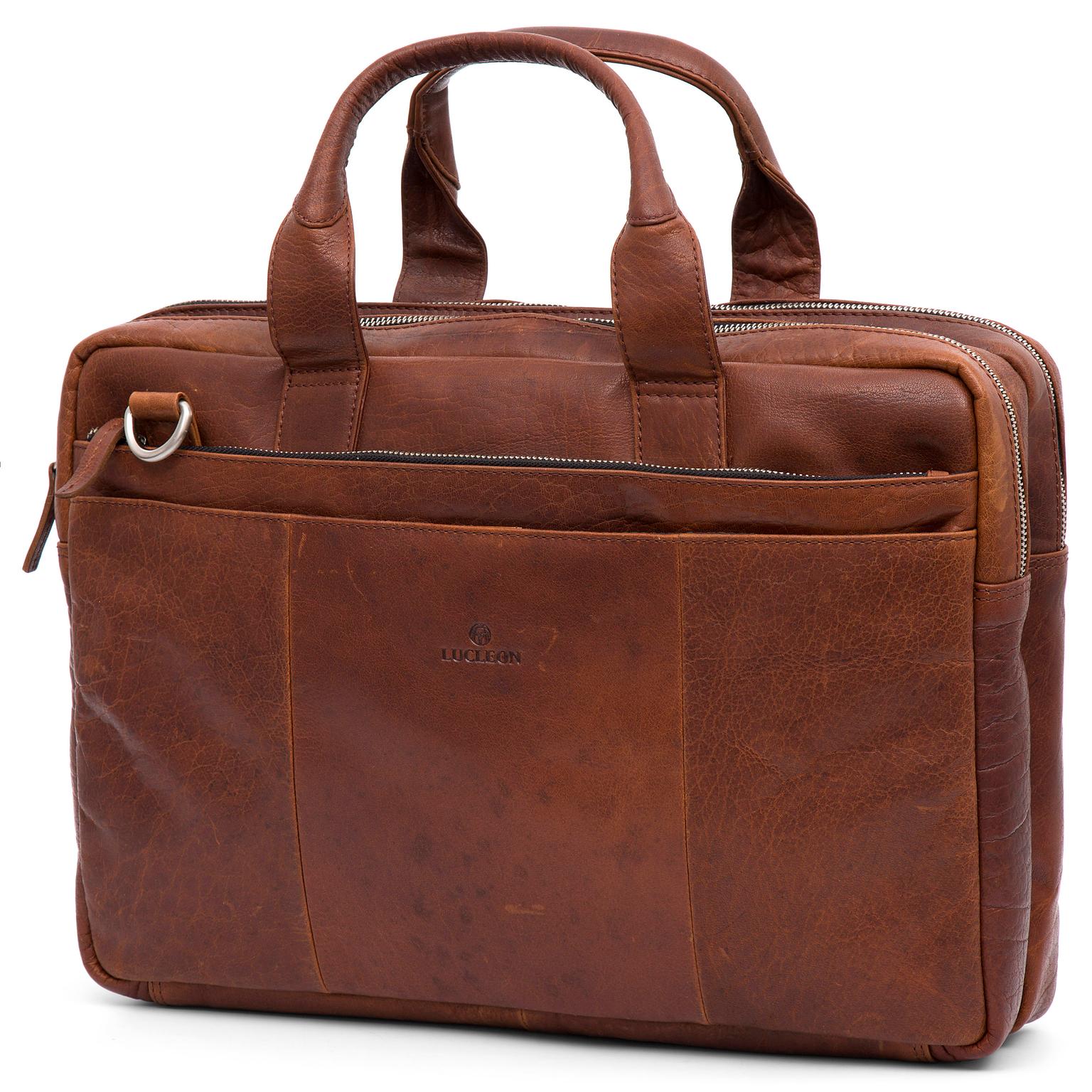 Sac pour ordinateur portable Montréal en cuir marron Sac pour ordinateur portable Montréal en cuir marron
