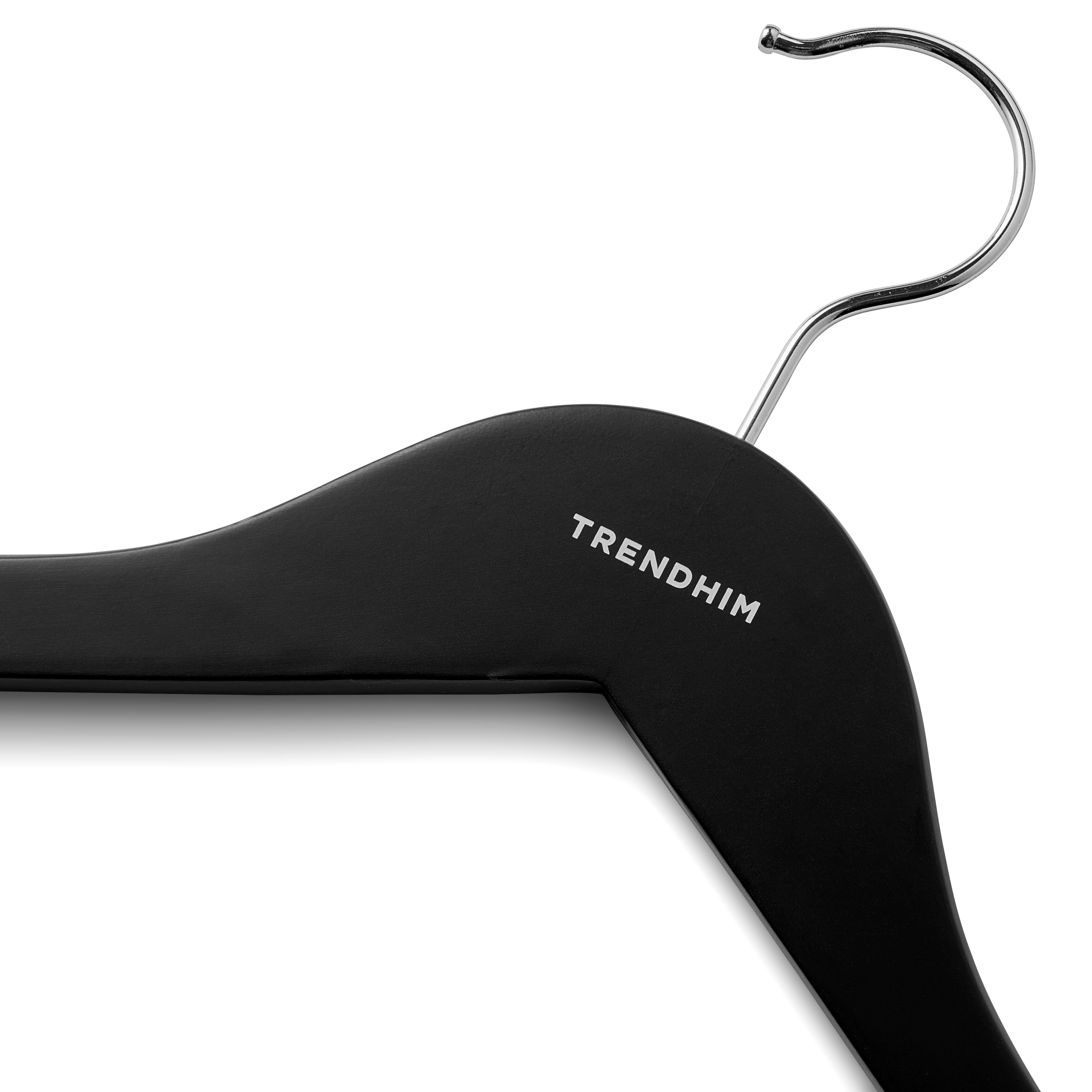 5er-Pack Kleiderbügel aus schwarzem Holz - 2