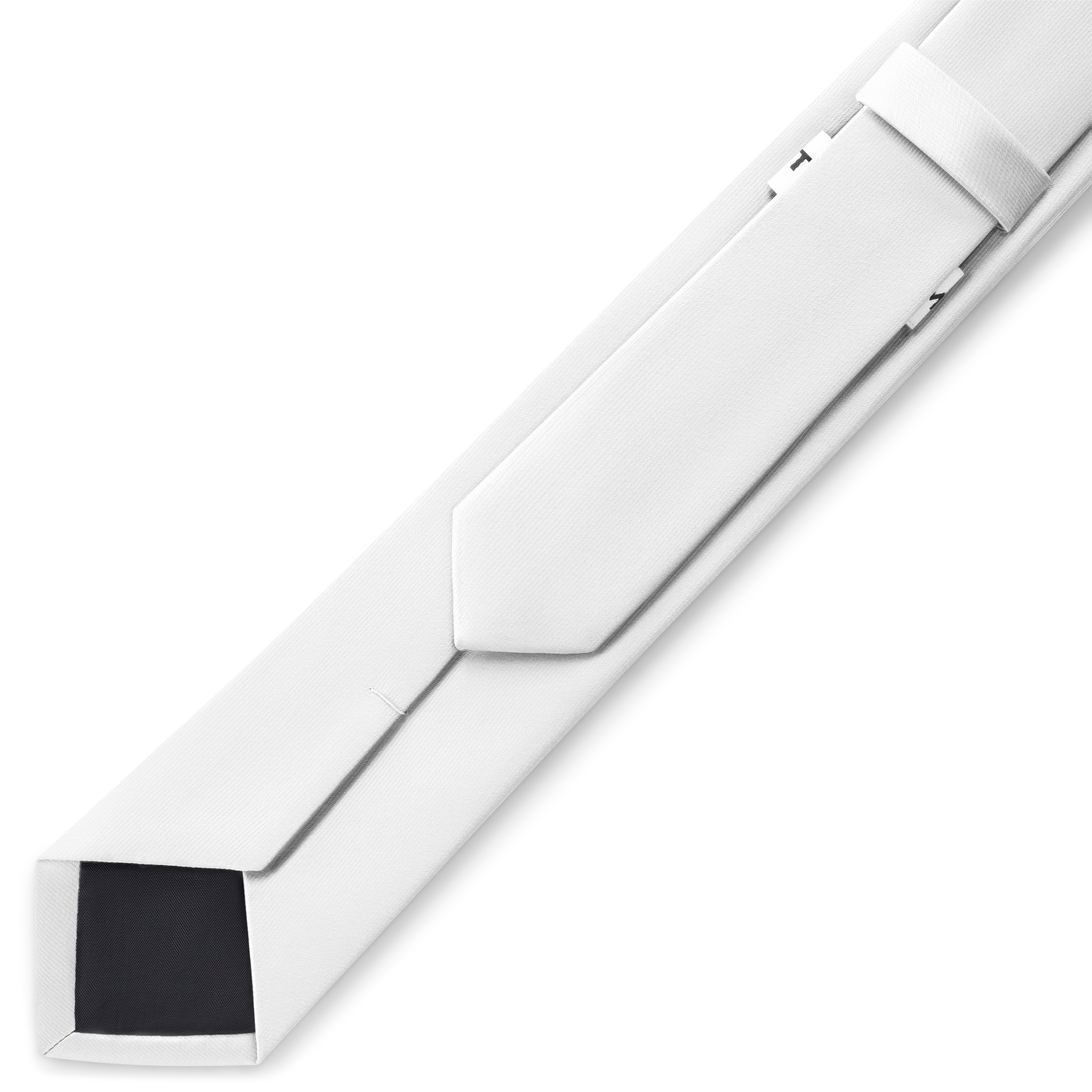 Zilverkleurige Smalle Satijnen Stropdas van 6 cm - 3