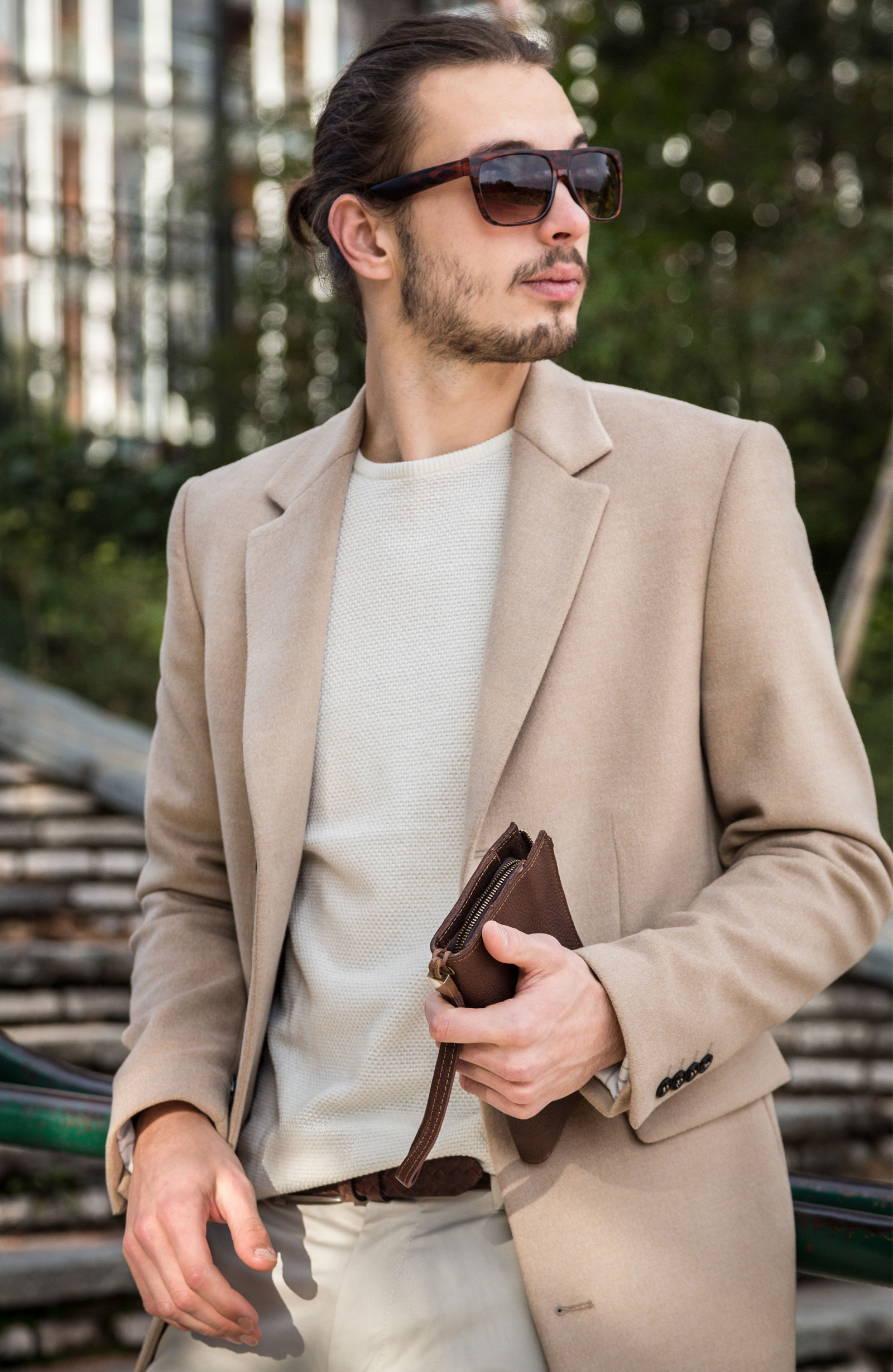 Temno rjav pleten klasičen pas - 5