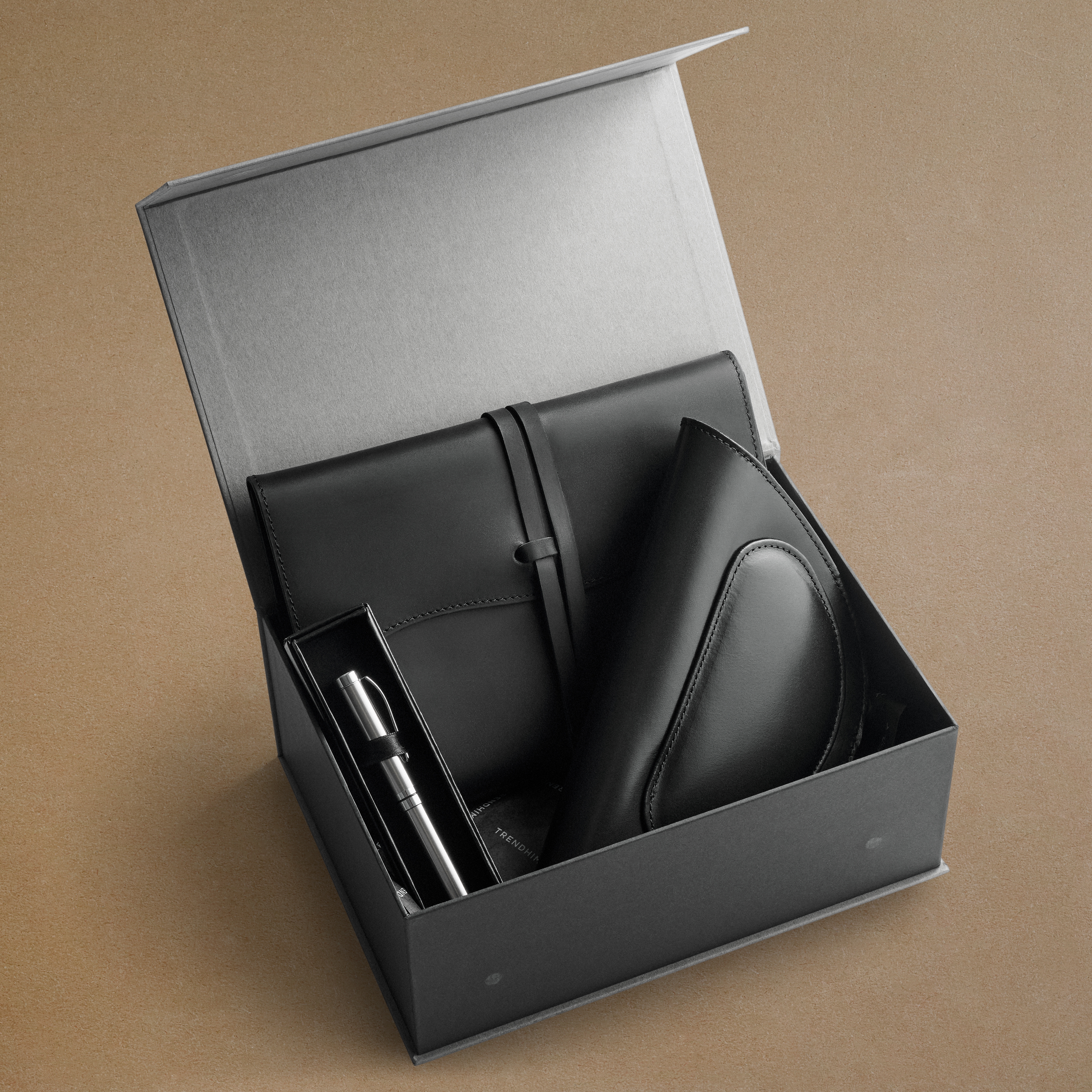 Profesjonell Gavepakke for Skribenter på Kontoret | Sort Skinn - 3